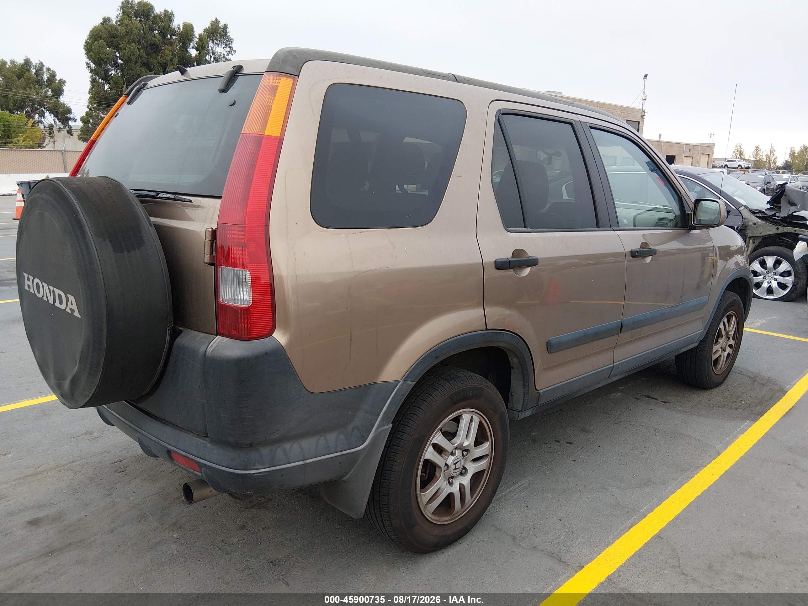 2002 Honda Cr-v Ex Brown vin: JHLRD78882C052379