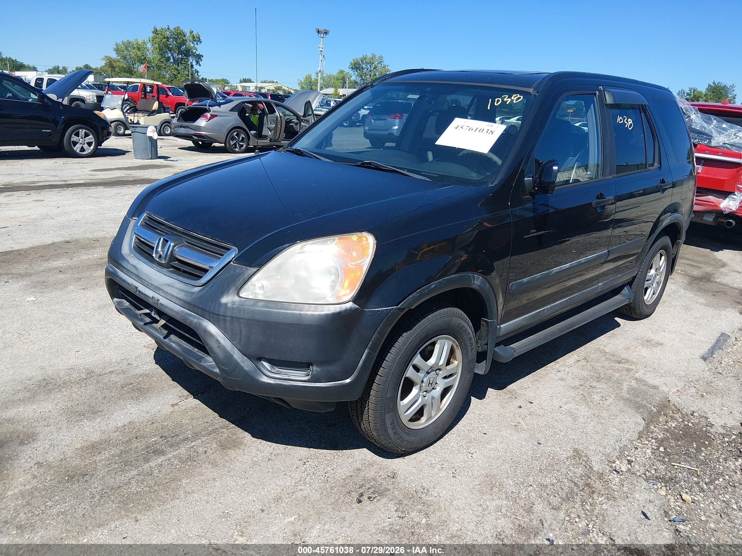 2003 Honda Cr-v Ex Black vin: JHLRD78883C013051