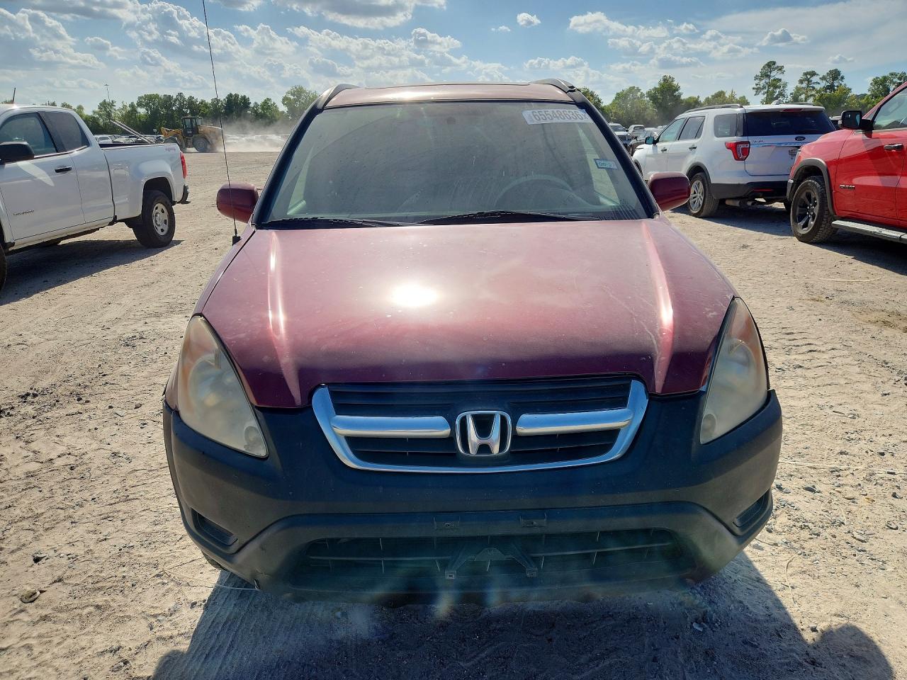 2003 Honda Cr-v Ex Burgundy vin: JHLRD78883C040377