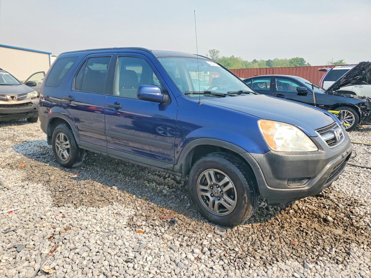 2004 Honda Cr-v Ex Blue vin: JHLRD78884C017523