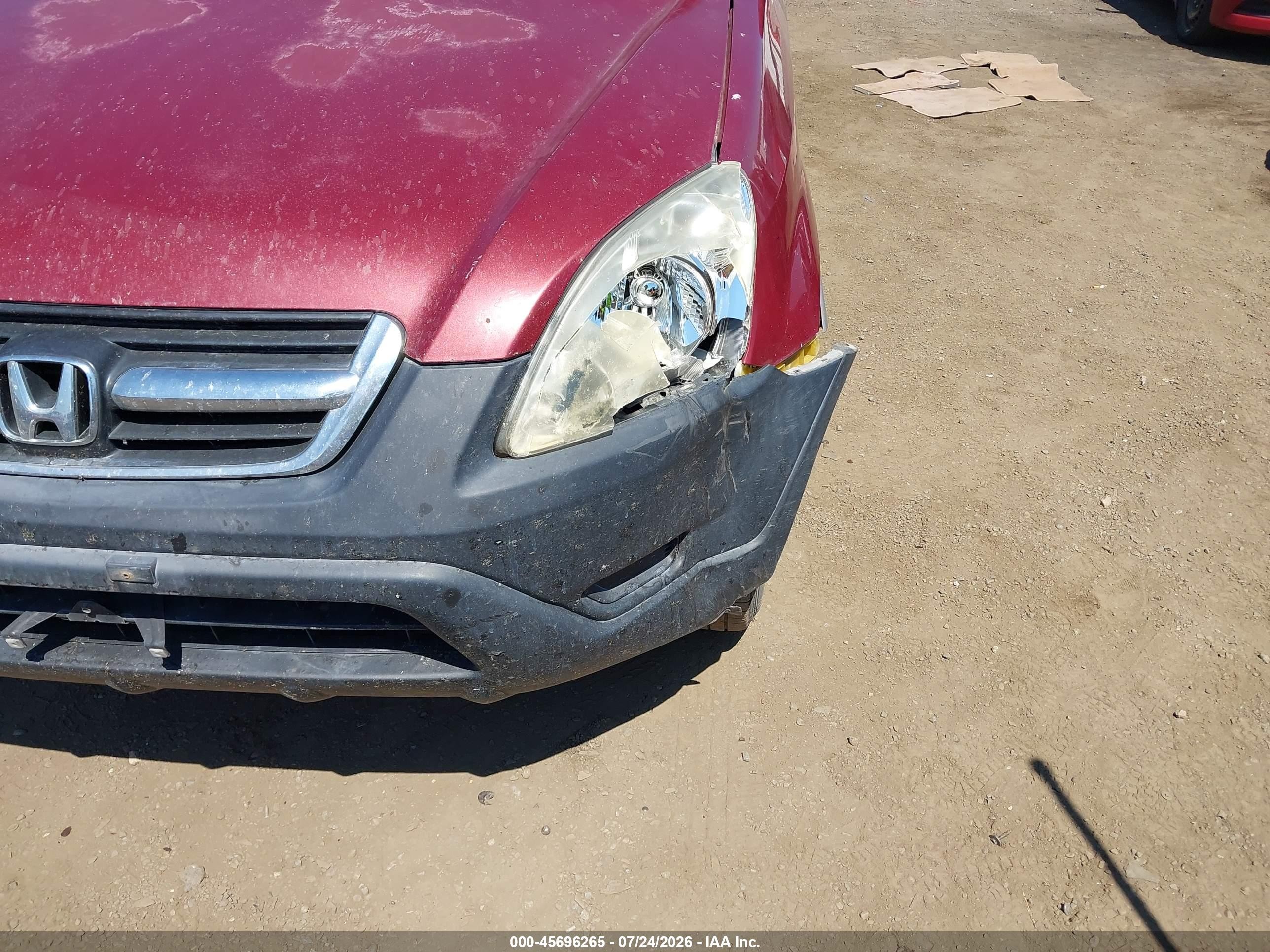 2004 Honda Cr-v Ex Red vin: JHLRD78884C025265