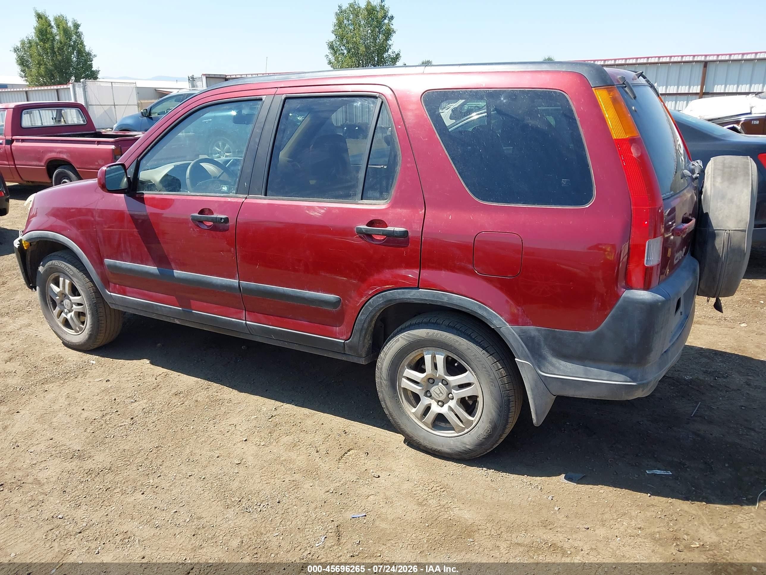 2004 Honda Cr-v Ex Red vin: JHLRD78884C025265
