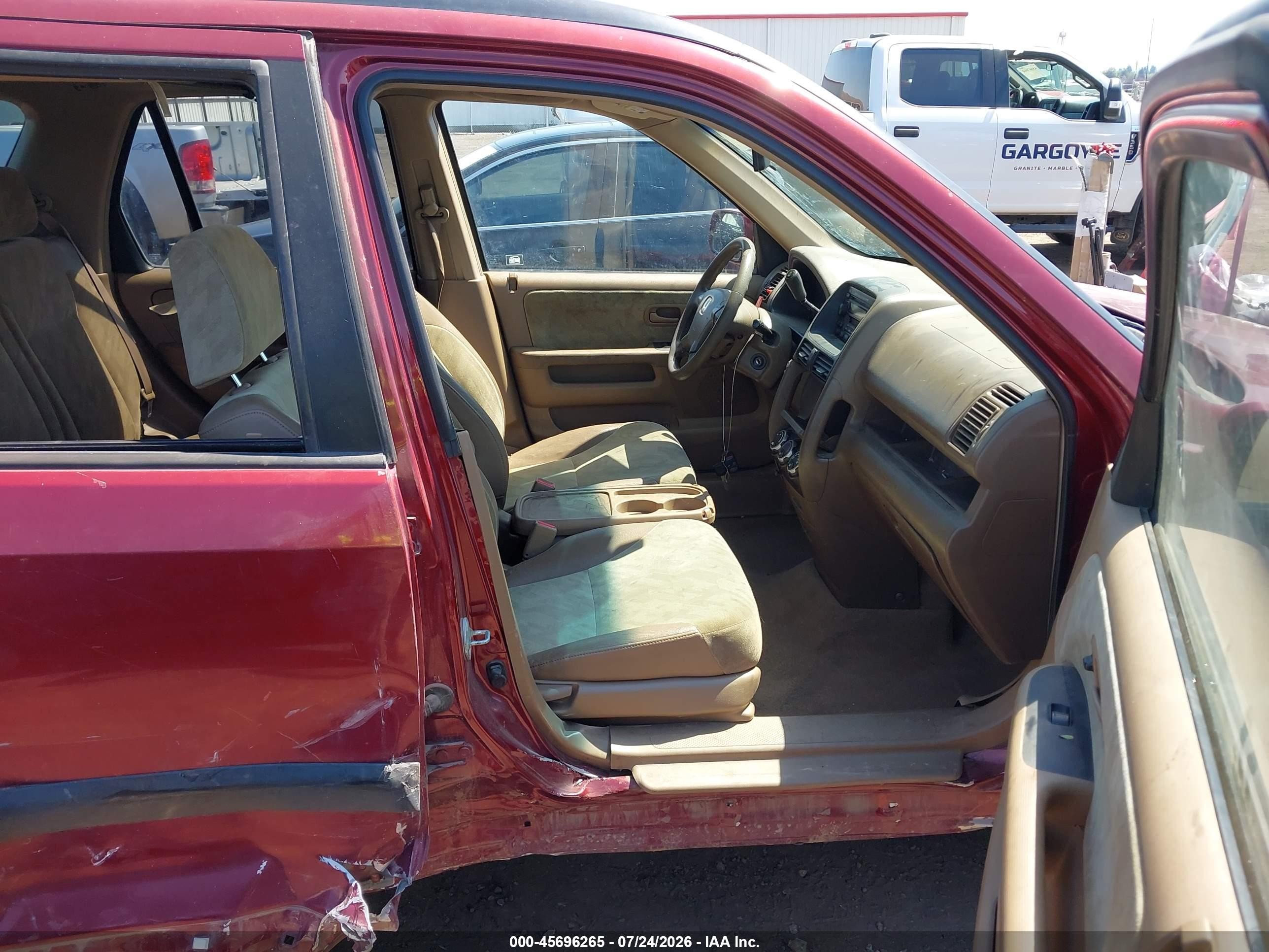 2004 Honda Cr-v Ex Red vin: JHLRD78884C025265