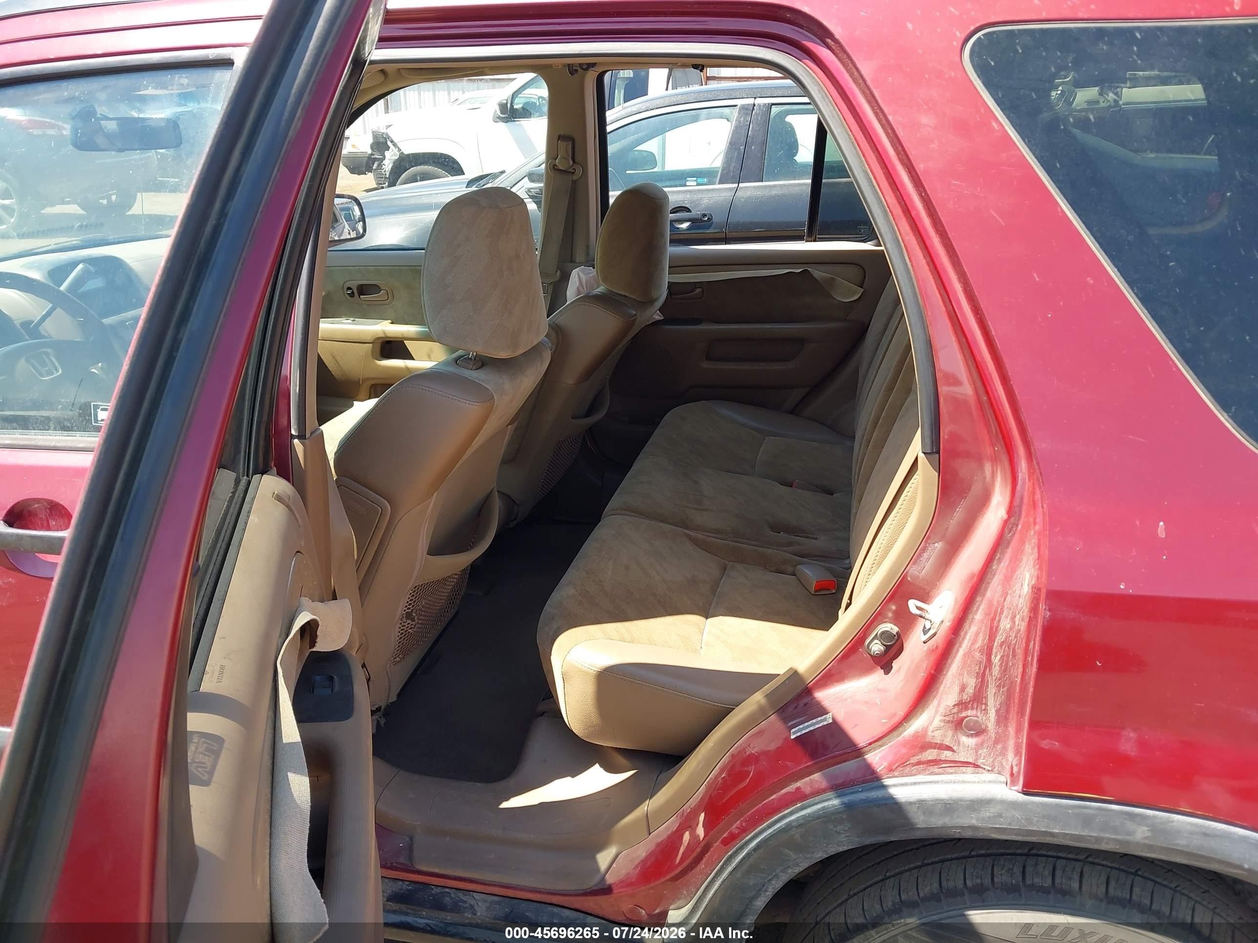 2004 Honda Cr-v Ex Red vin: JHLRD78884C025265