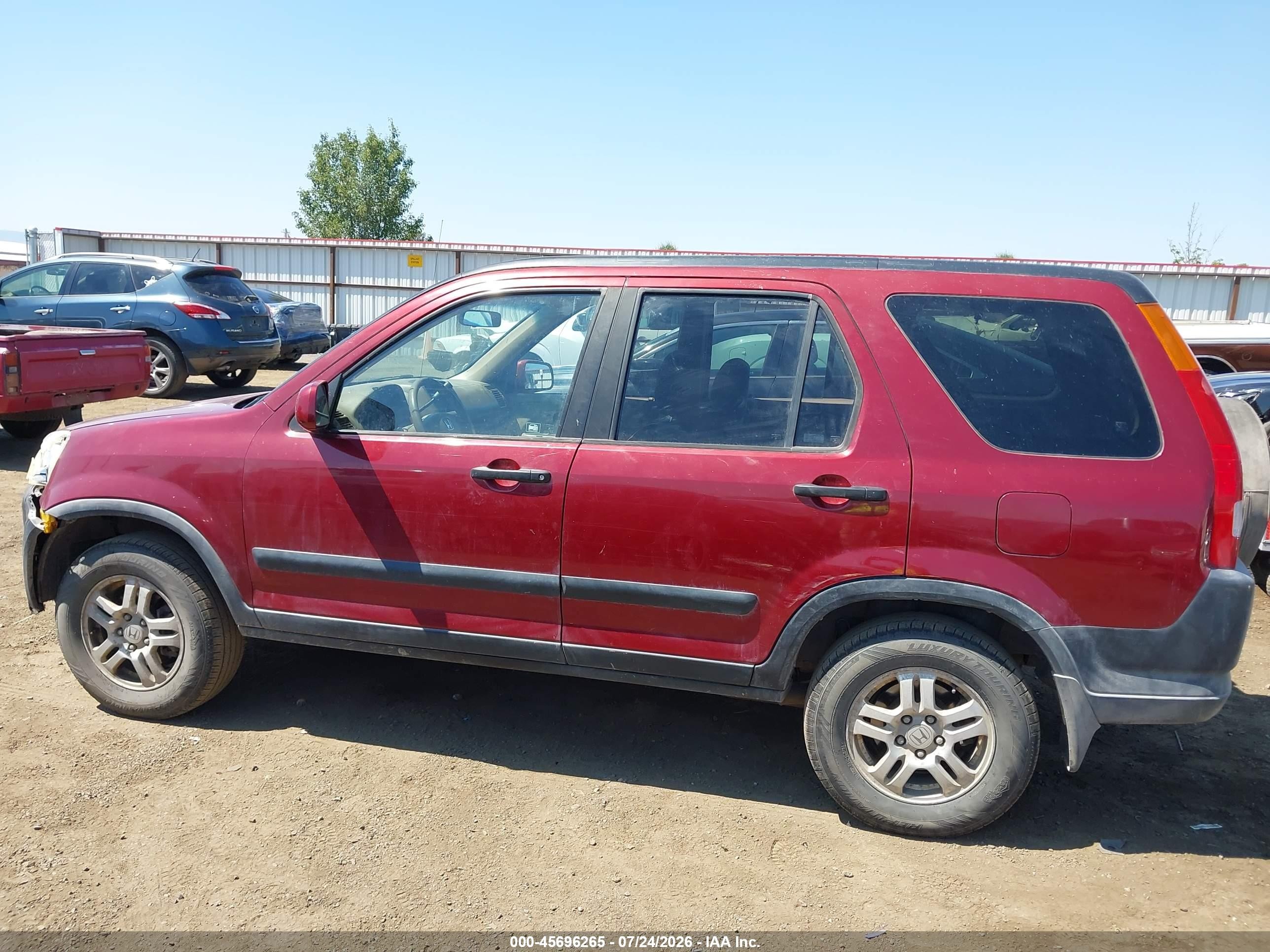 2004 Honda Cr-v Ex Red vin: JHLRD78884C025265