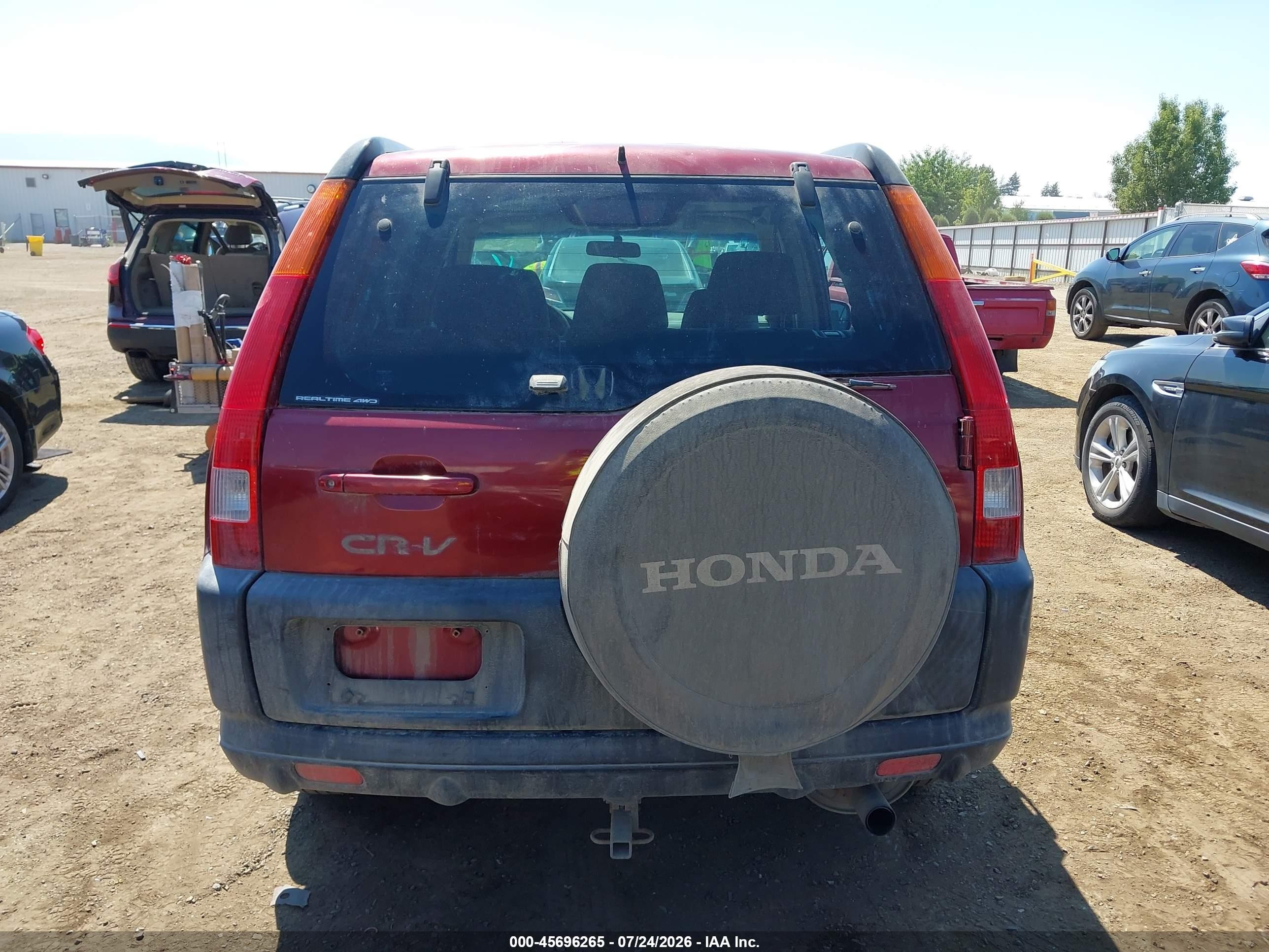 2004 Honda Cr-v Ex Red vin: JHLRD78884C025265