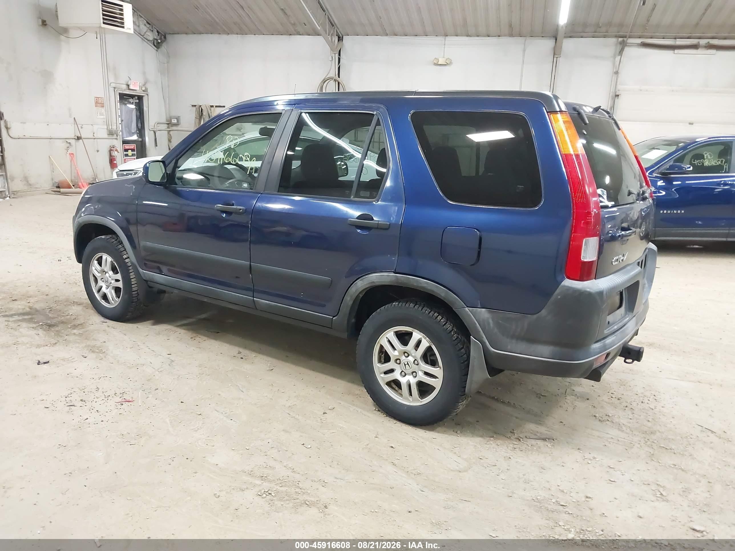 2004 Honda Cr-v Ex Blue vin: JHLRD78884C043099