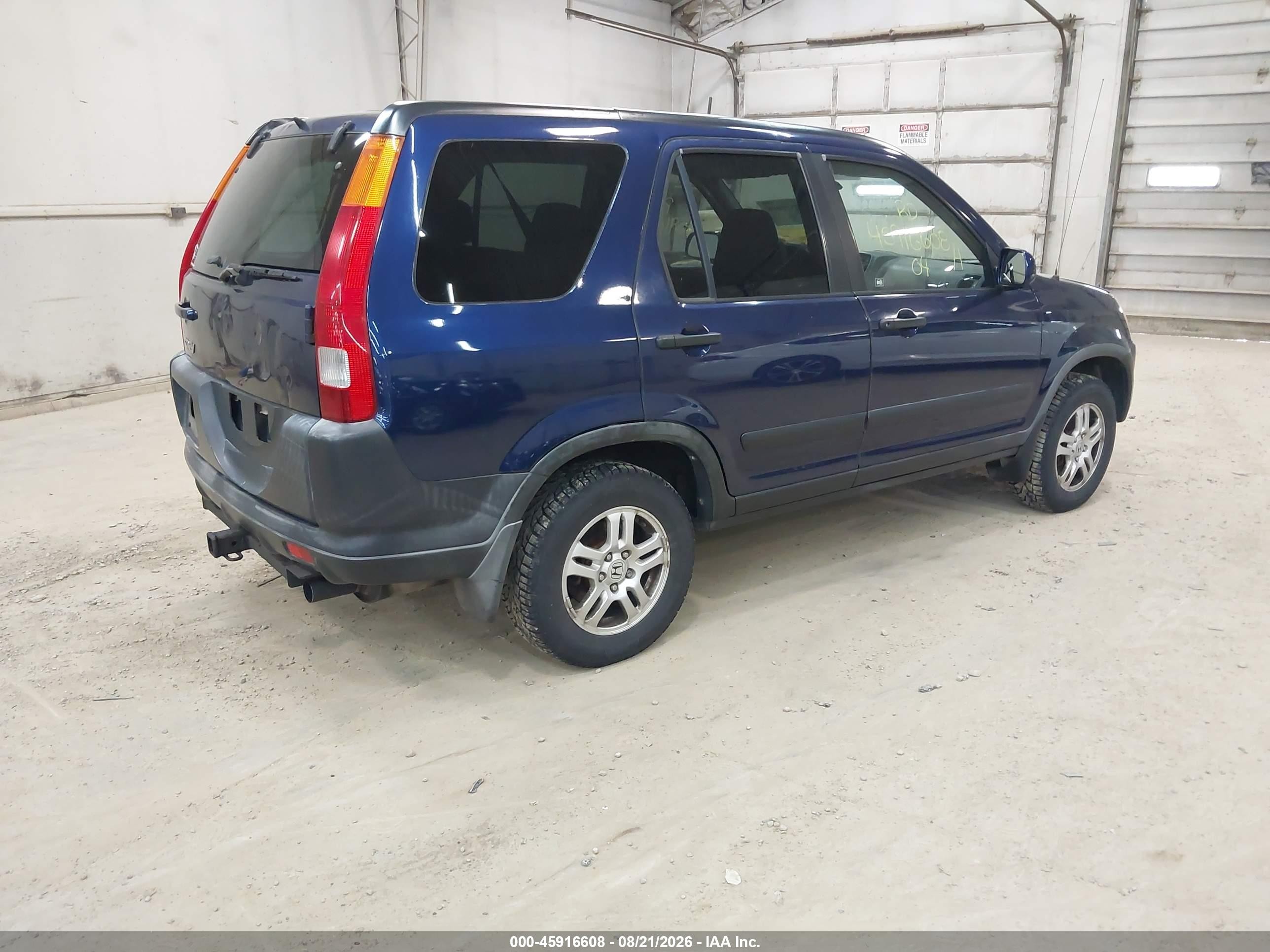 2004 Honda Cr-v Ex Blue vin: JHLRD78884C043099