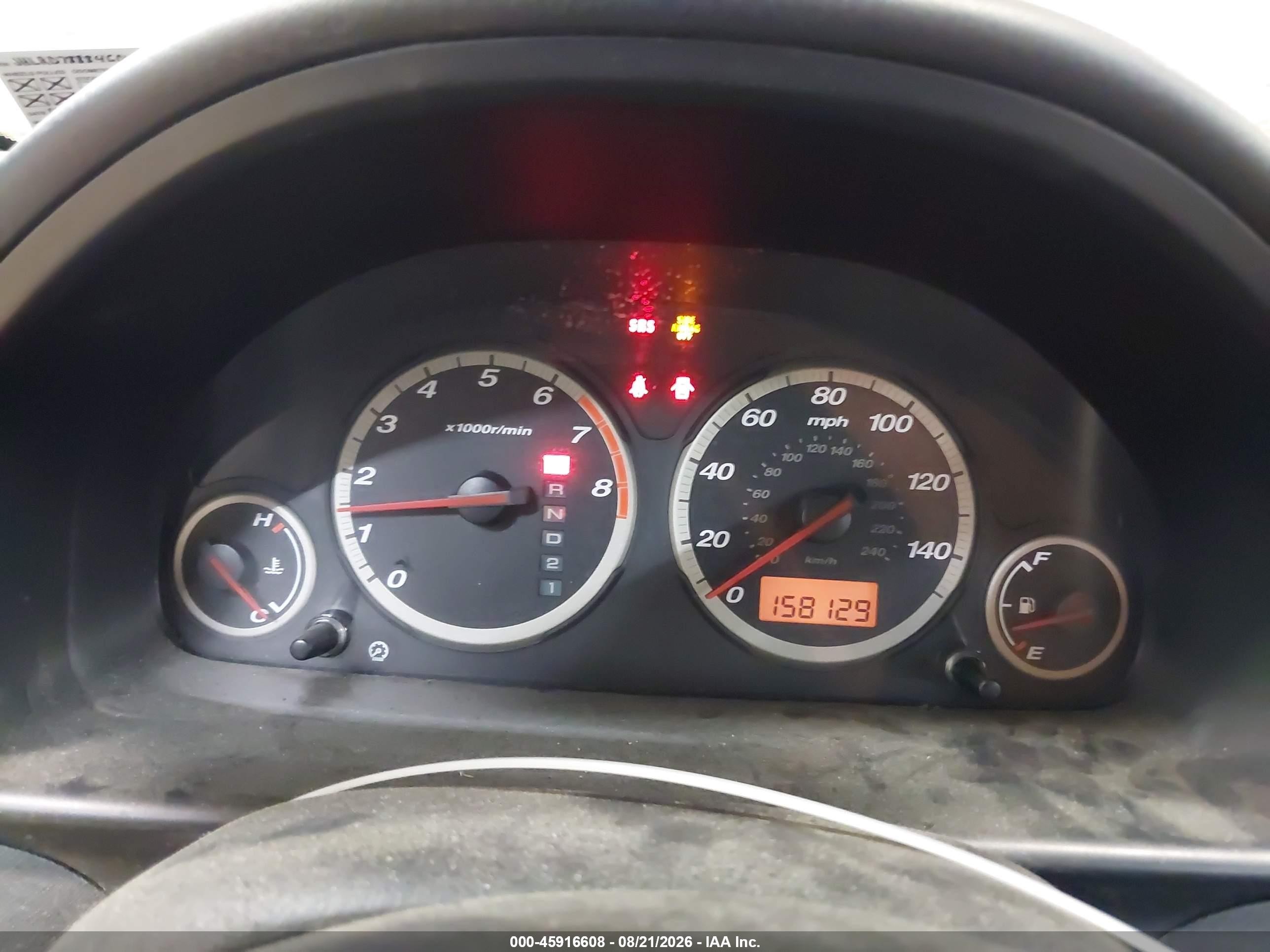 2004 Honda Cr-v Ex Blue vin: JHLRD78884C043099