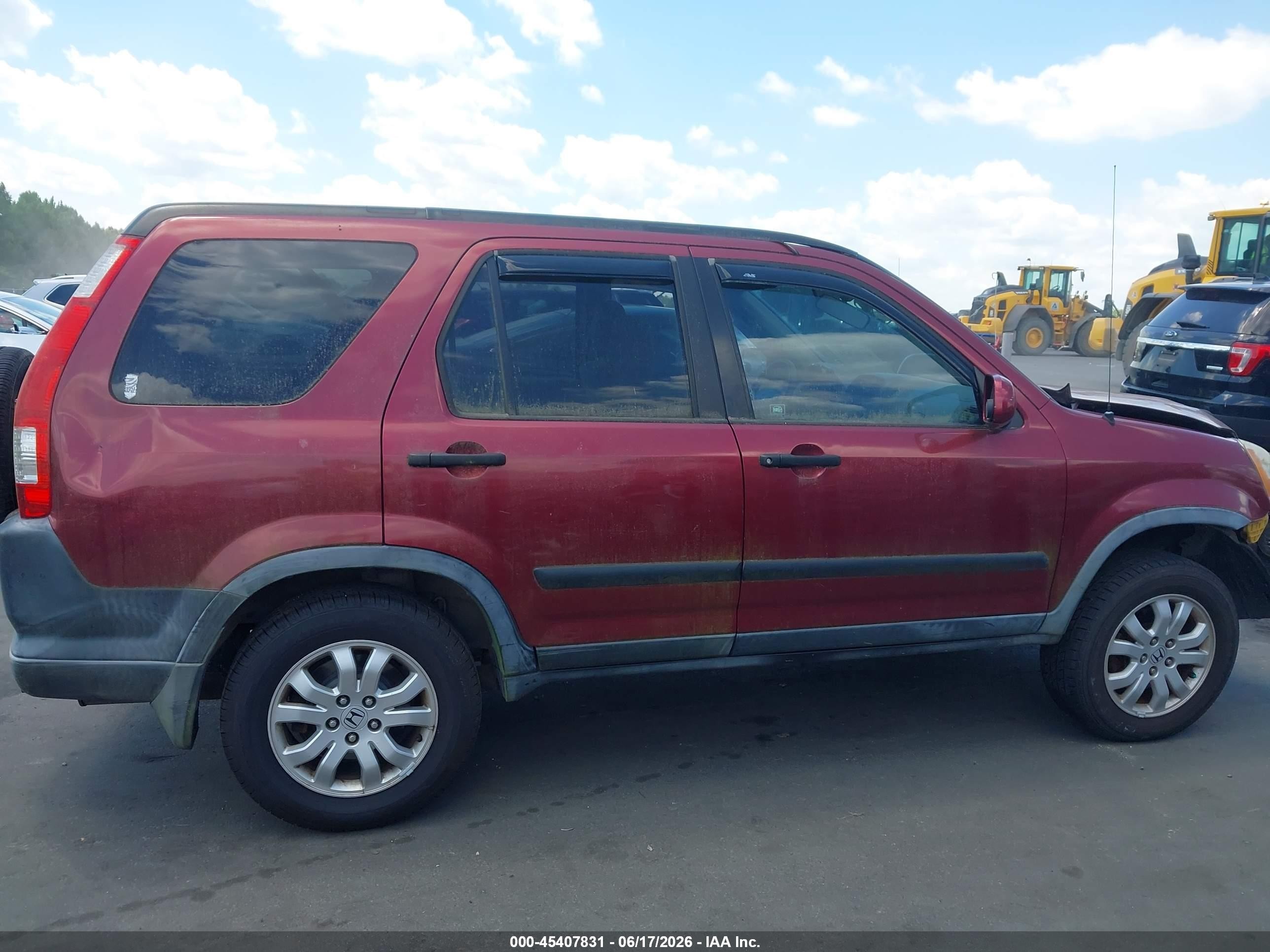 2005 Honda Cr-v Ex Red vin: JHLRD78885C018642