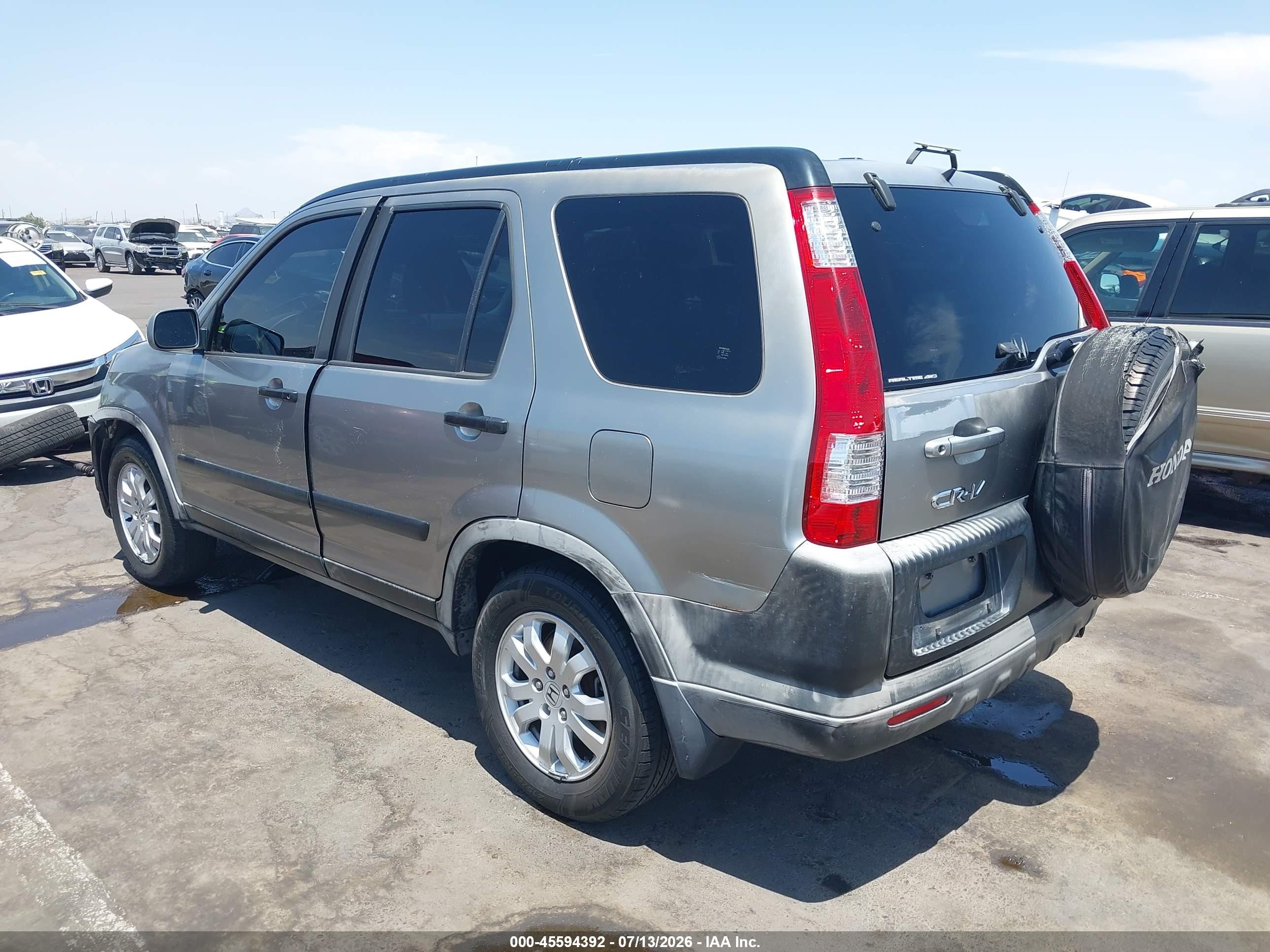 2005 Honda Cr-v Ex Gray vin: JHLRD78885C028264