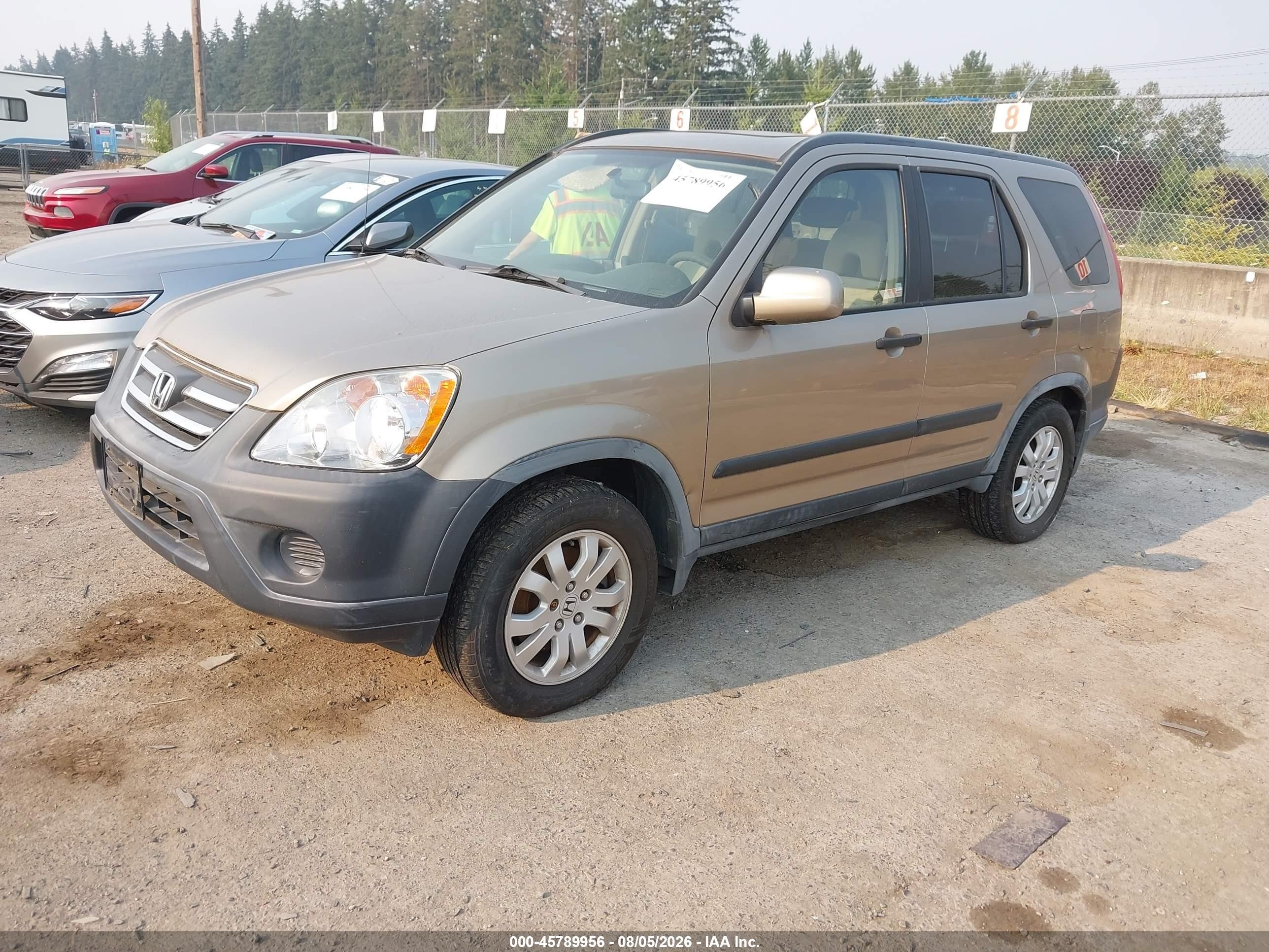 2005 Honda Cr-v Ex Золотой vin: JHLRD78885C038955