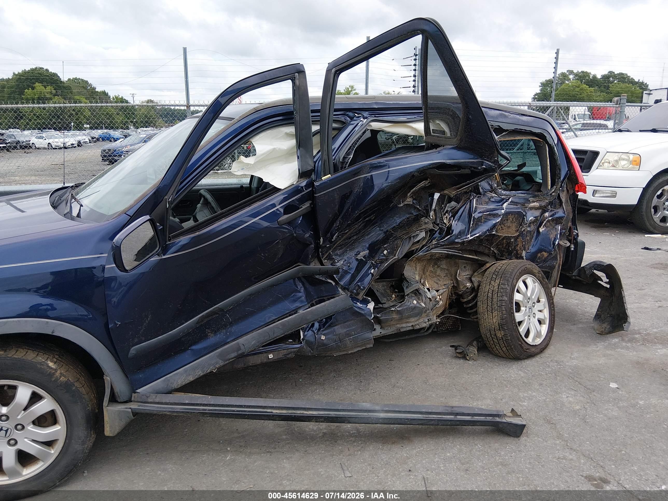 2006 Honda Cr-v Ex Blue vin: JHLRD78886C010137