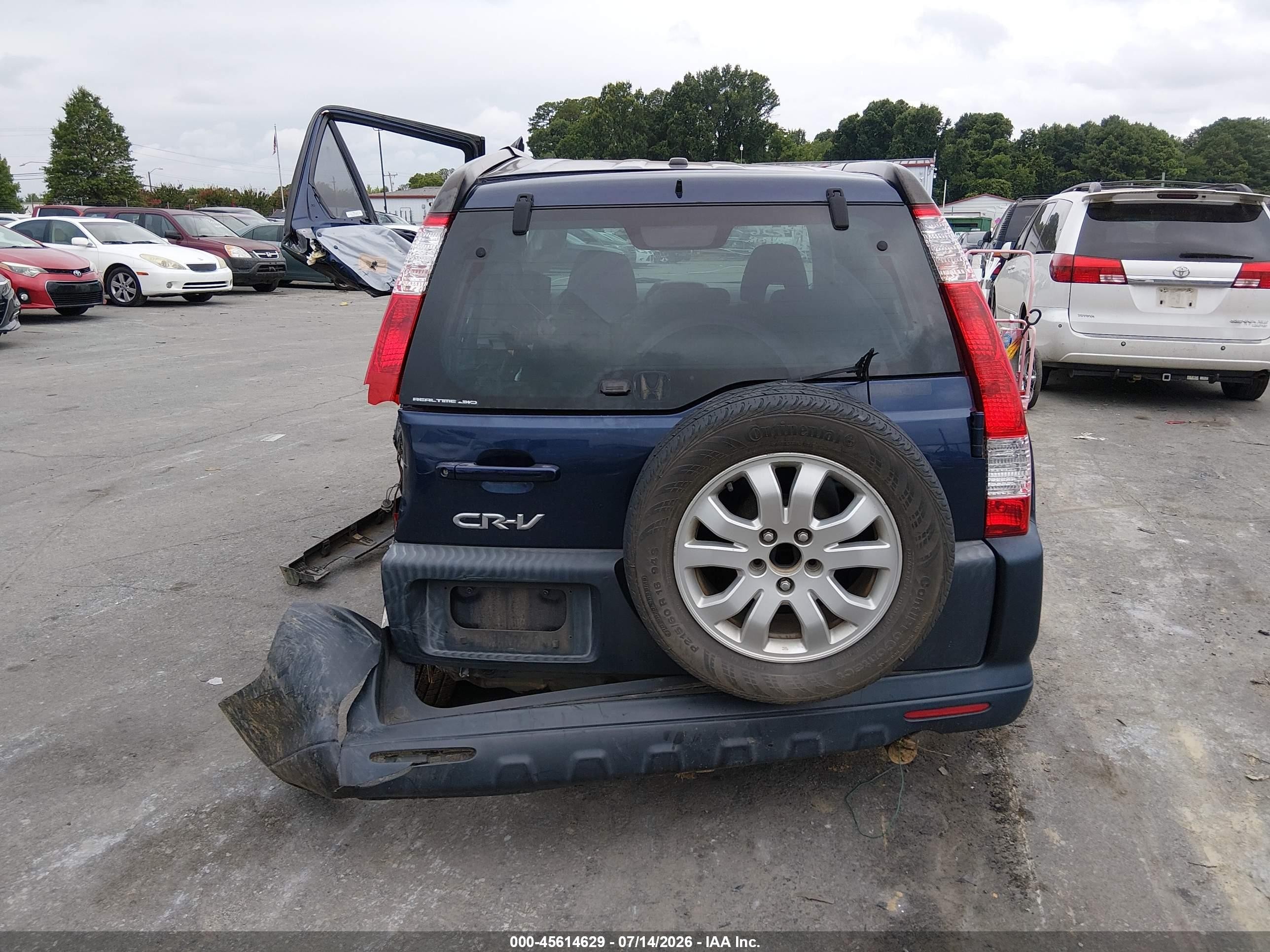 2006 Honda Cr-v Ex Blue vin: JHLRD78886C010137