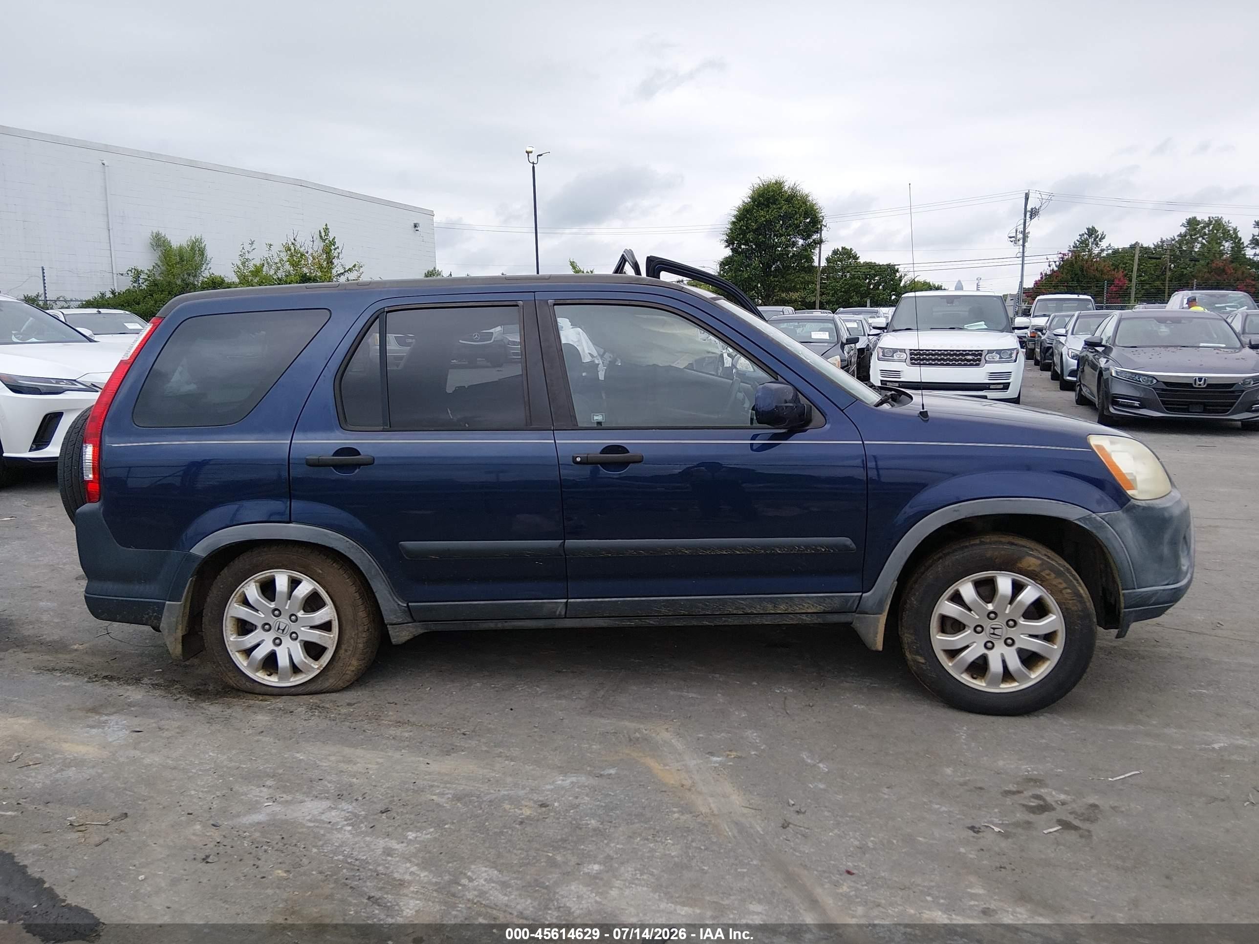 2006 Honda Cr-v Ex Blue vin: JHLRD78886C010137