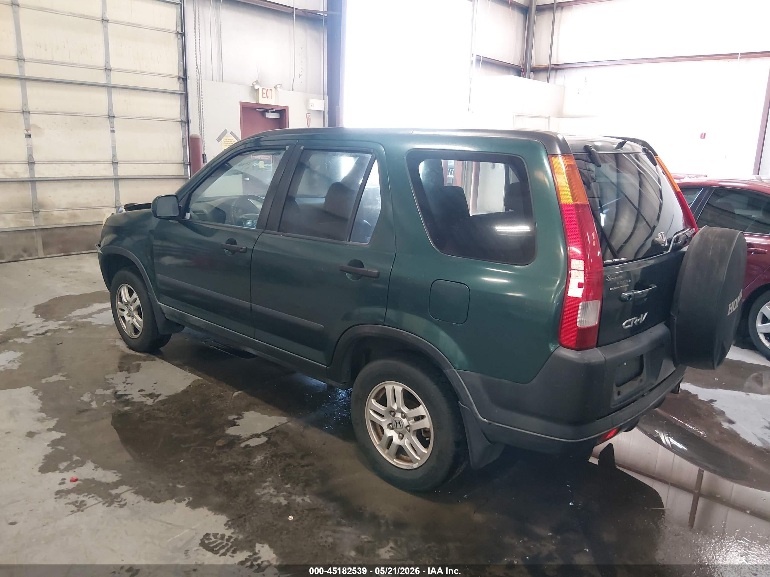 2002 Honda Cr-v Ex Green vin: JHLRD78892C092633