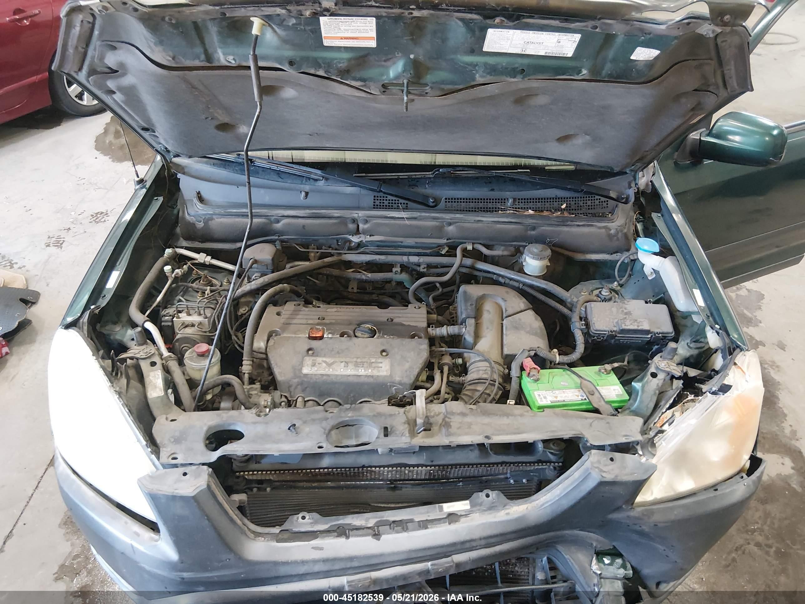 2002 Honda Cr-v Ex Green vin: JHLRD78892C092633