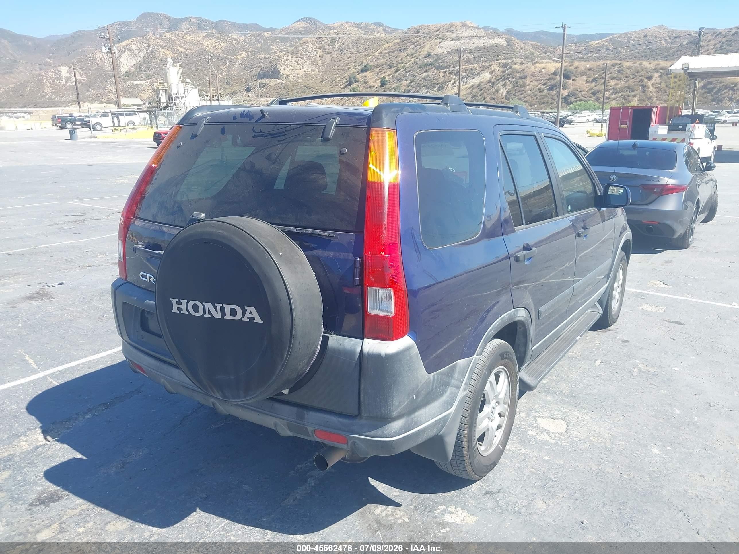 2002 Honda Cr-v Ex Blue vin: JHLRD78892C093359