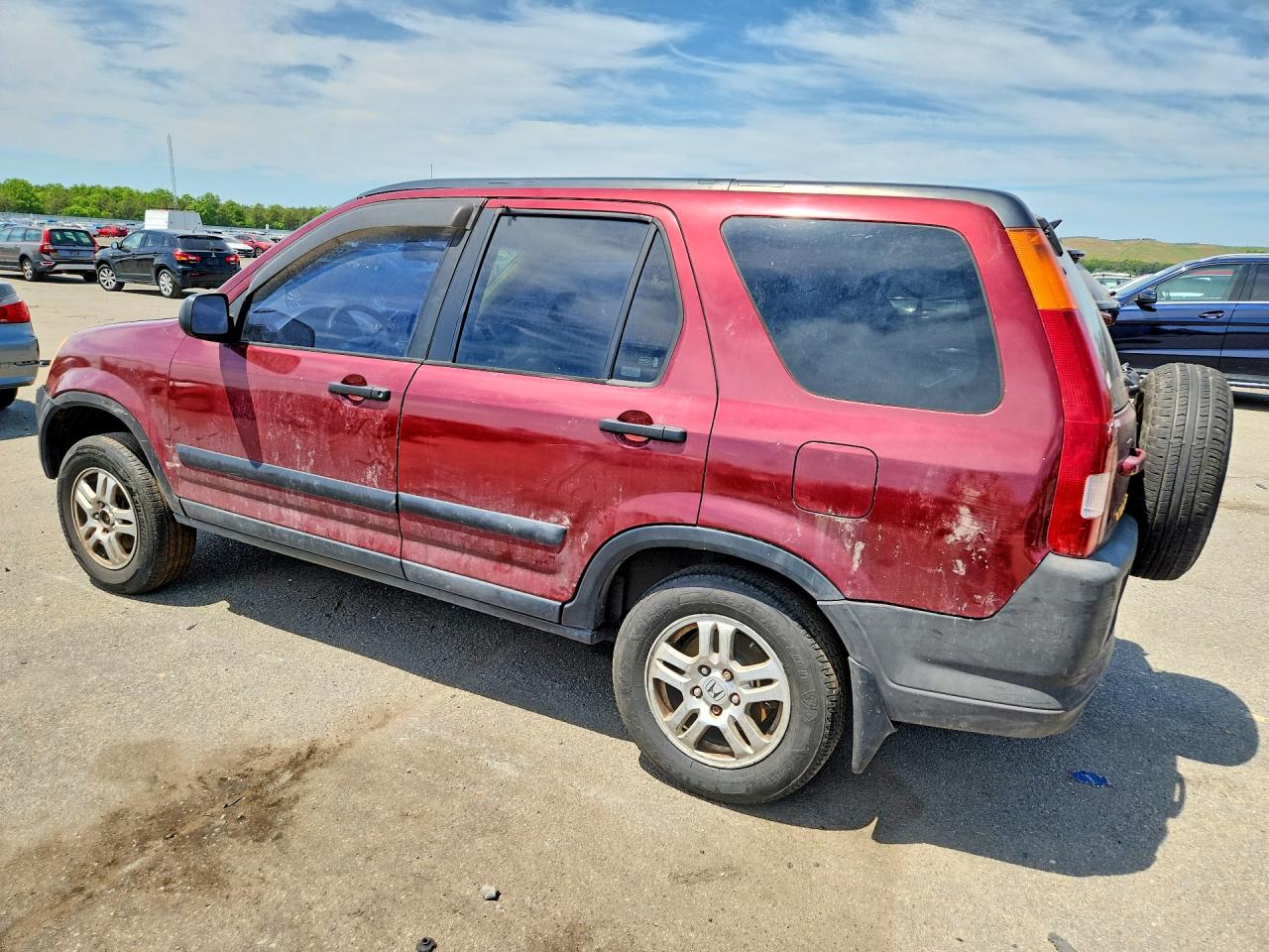 2003 Honda Cr-v Ex Burgundy vin: JHLRD78893C021899