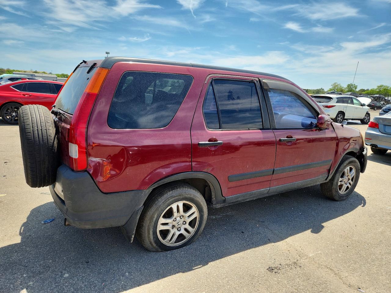2003 Honda Cr-v Ex Burgundy vin: JHLRD78893C021899