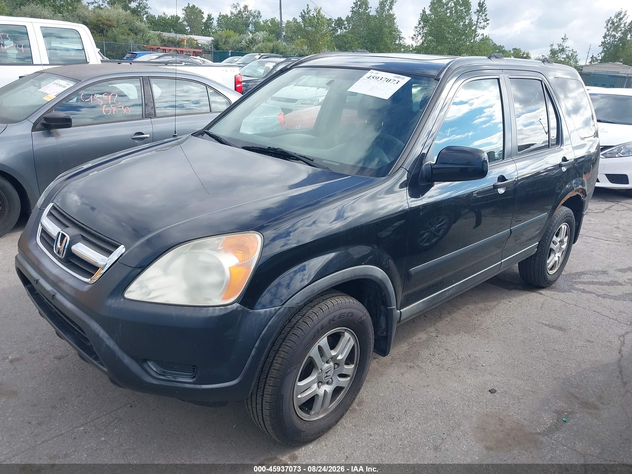 2004 Honda Cr-v Ex Black vin: JHLRD78894C016879
