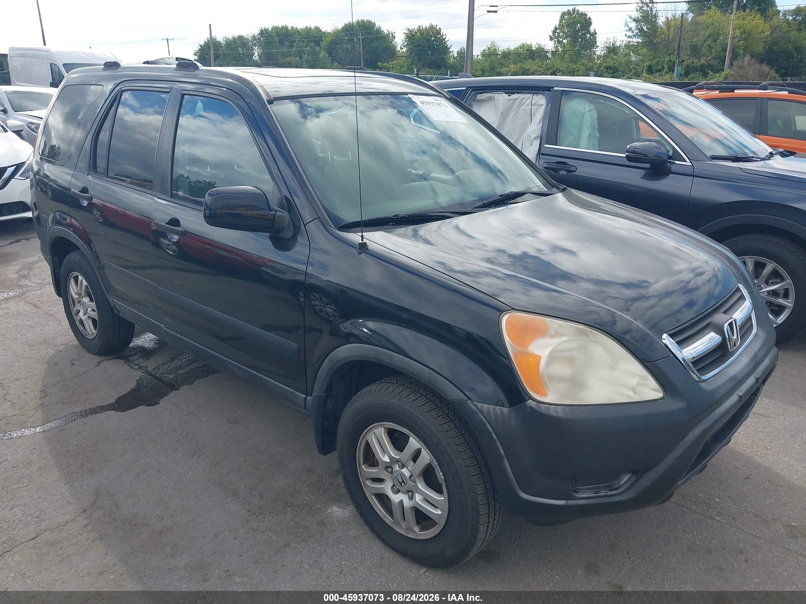 2004 Honda Cr-v Ex Black vin: JHLRD78894C016879