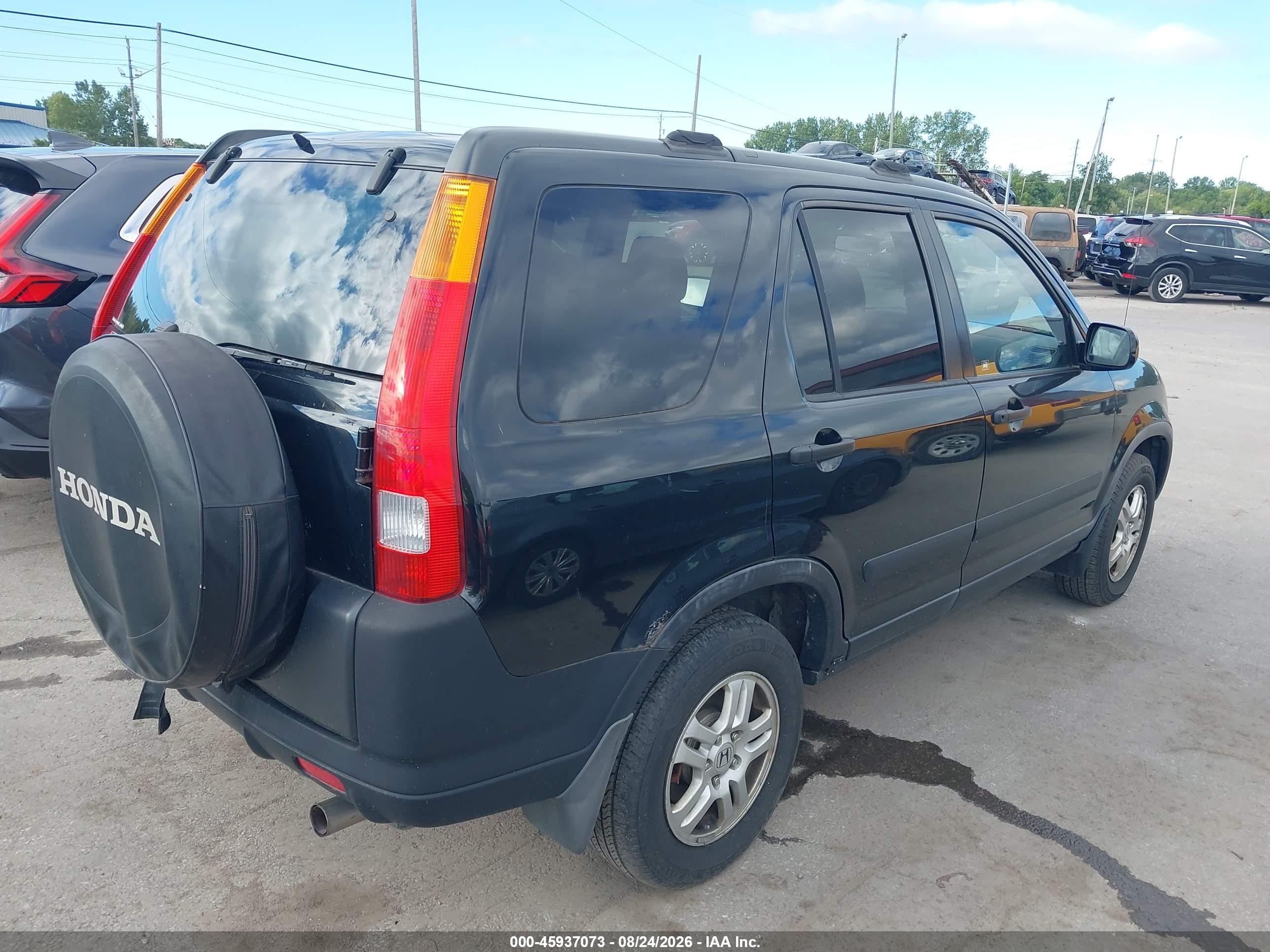 2004 Honda Cr-v Ex Black vin: JHLRD78894C016879
