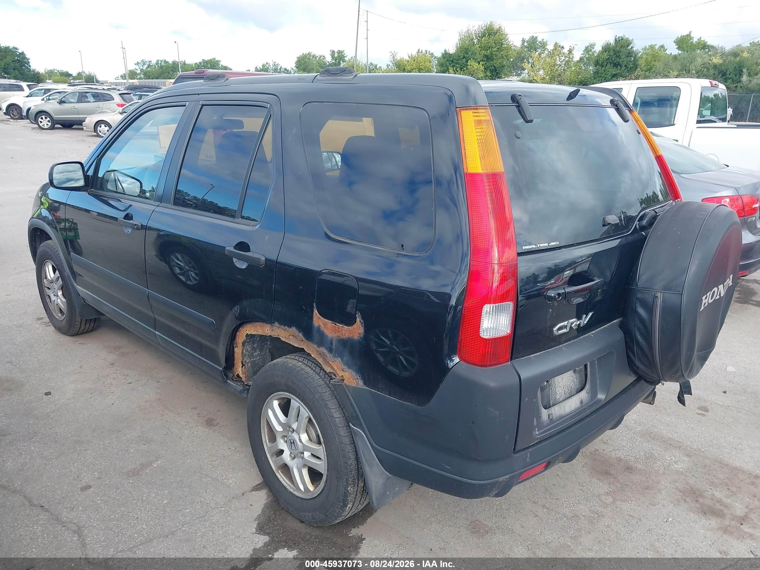 2004 Honda Cr-v Ex Black vin: JHLRD78894C016879