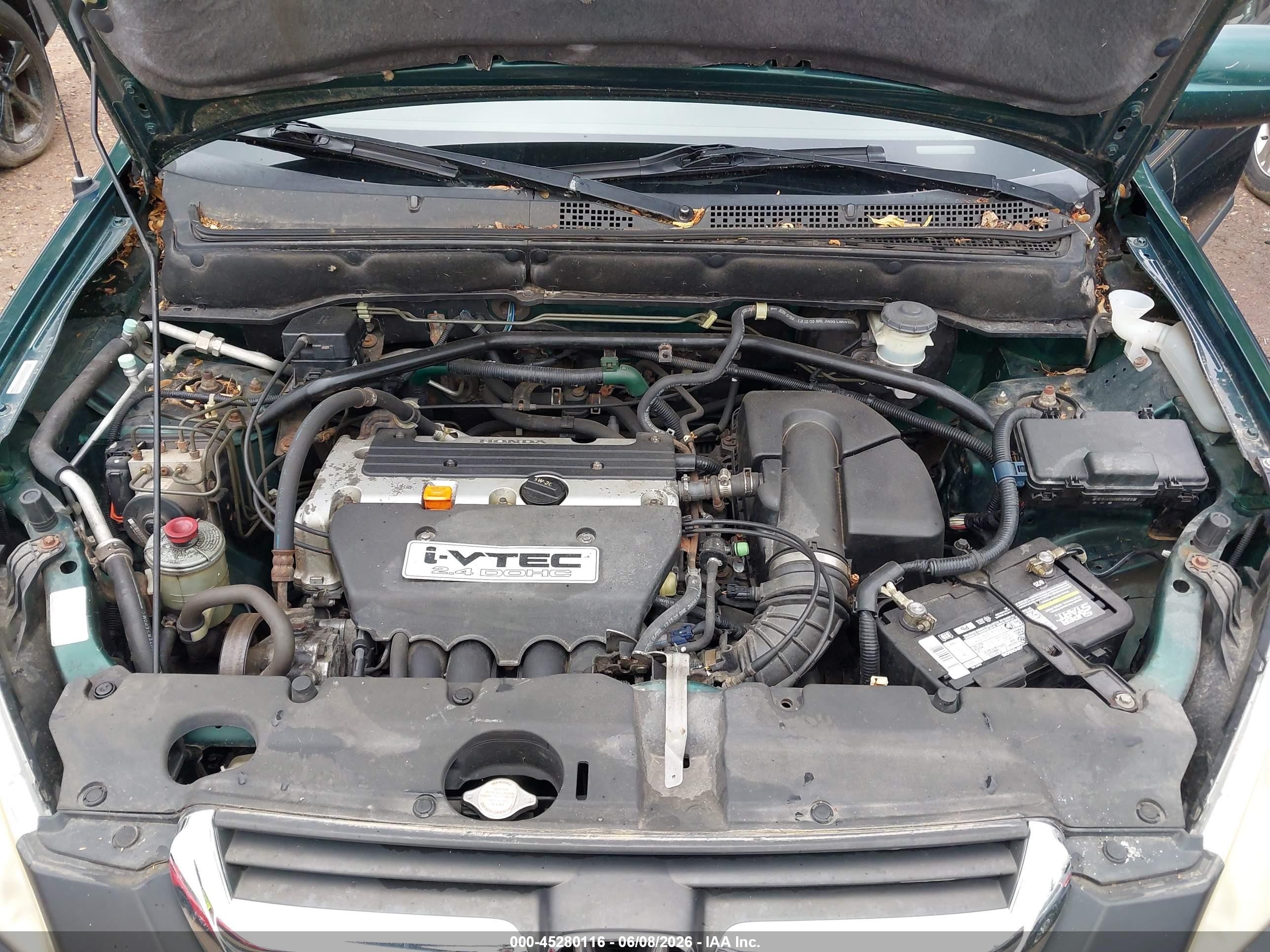 2004 Honda Cr-v Ex Green vin: JHLRD78894C017255