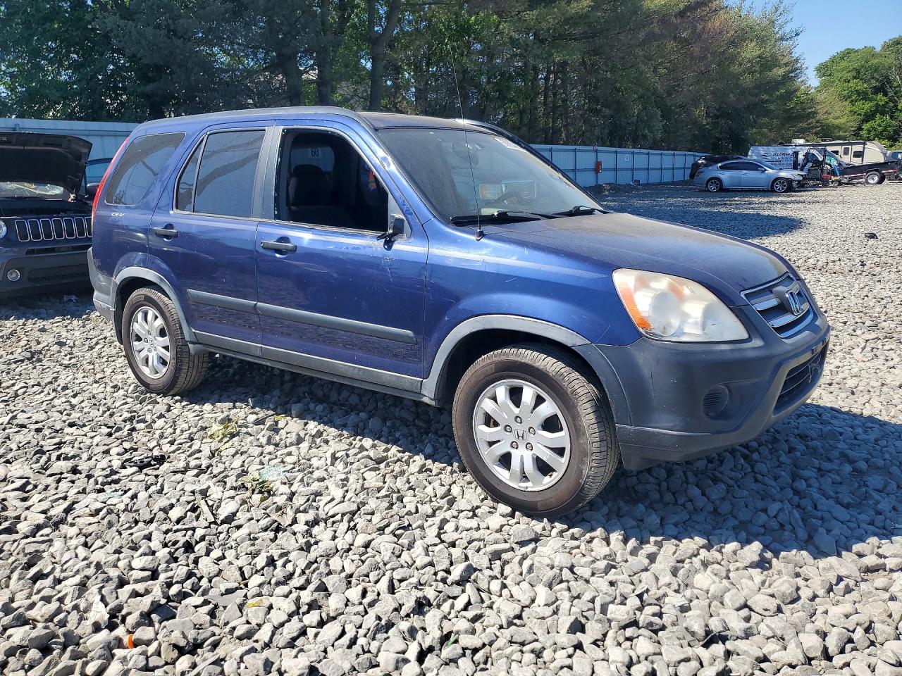 2005 Honda Cr-v Ex Blue vin: JHLRD78895C033117