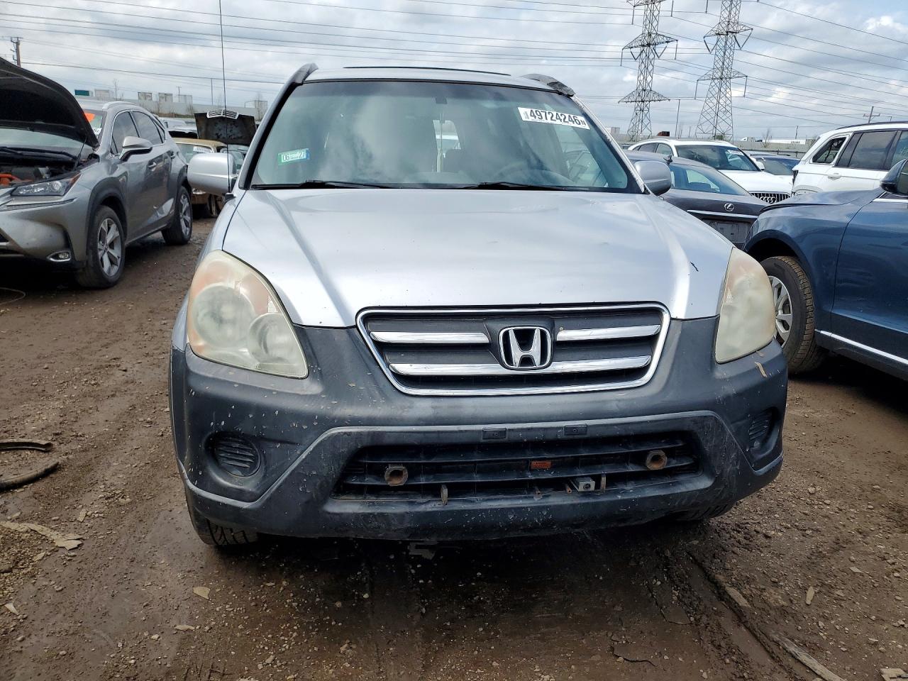 2006 Honda Cr-v Ex Silver vin: JHLRD78896C033779