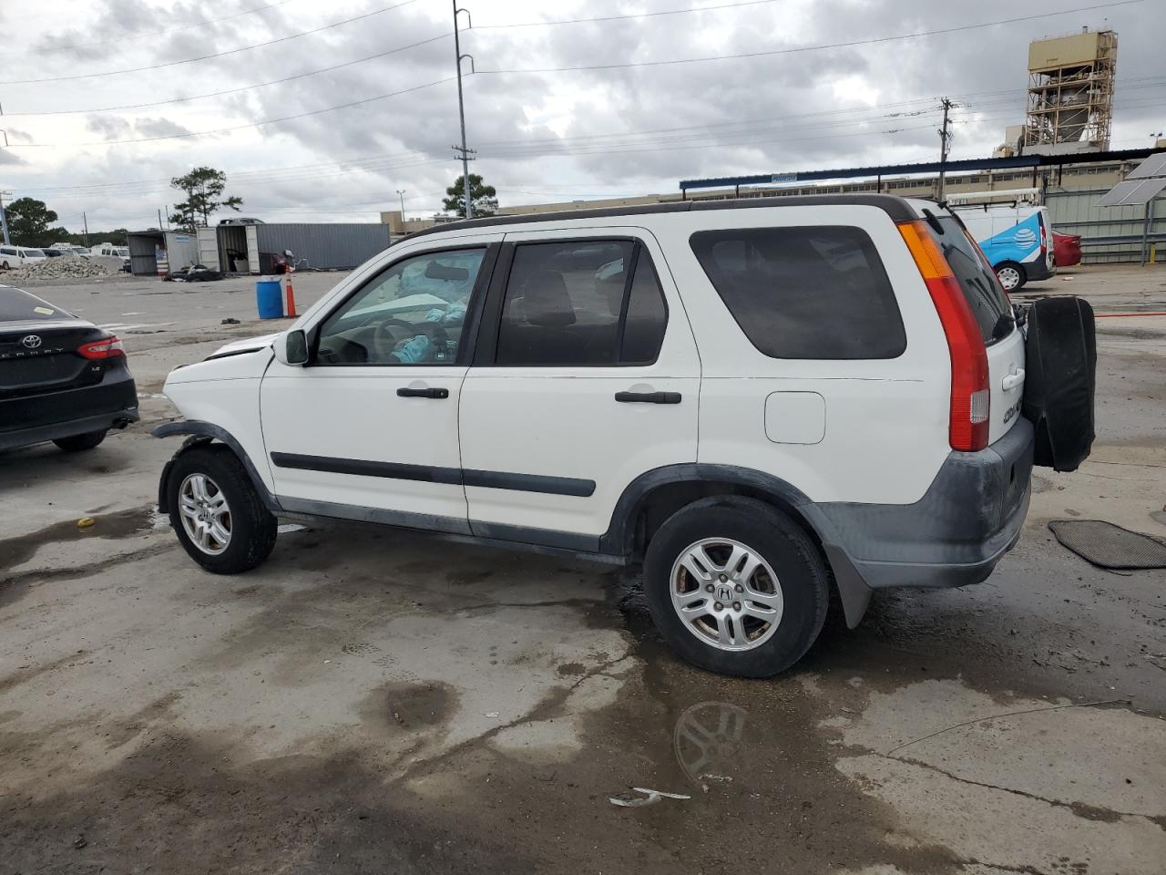2002 Honda Cr-v Ex White vin: JHLRD788X2C076473