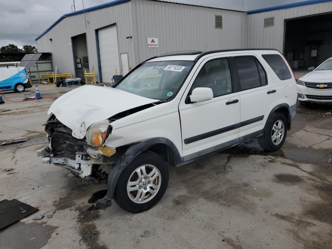 2002 Honda Cr-v Ex White vin: JHLRD788X2C076473