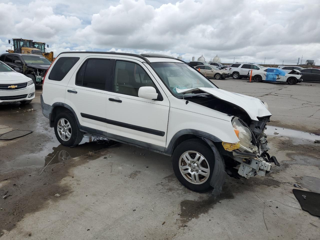 2002 Honda Cr-v Ex White vin: JHLRD788X2C076473