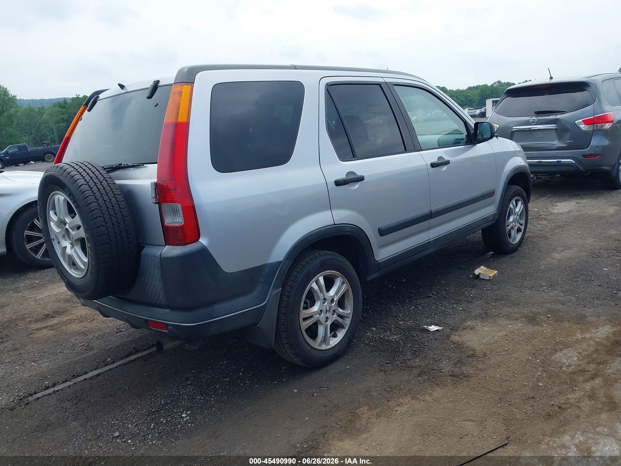 2002 Honda Cr-v Ex Silver vin: JHLRD788X2C077719