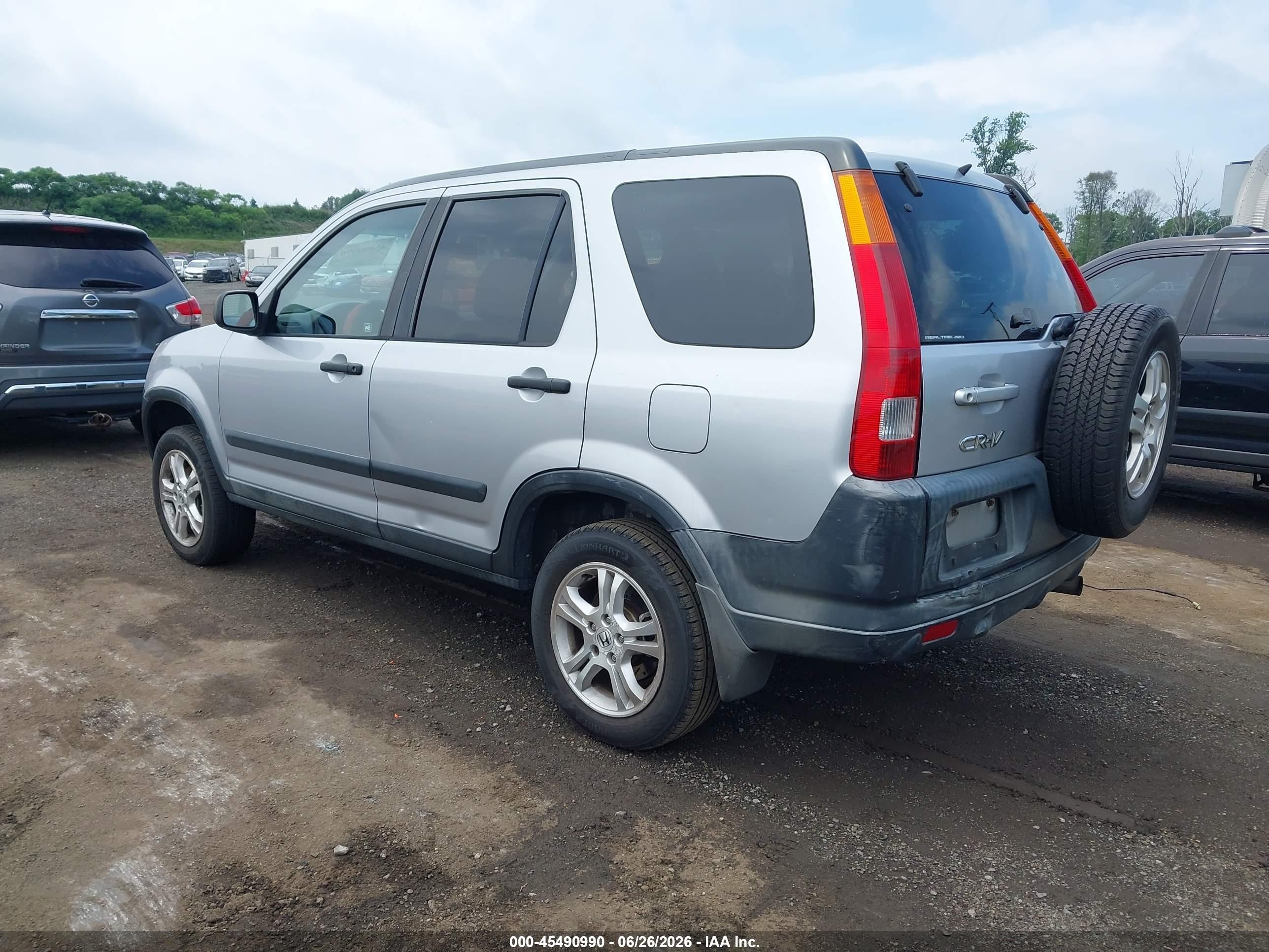 2002 Honda Cr-v Ex Silver vin: JHLRD788X2C077719