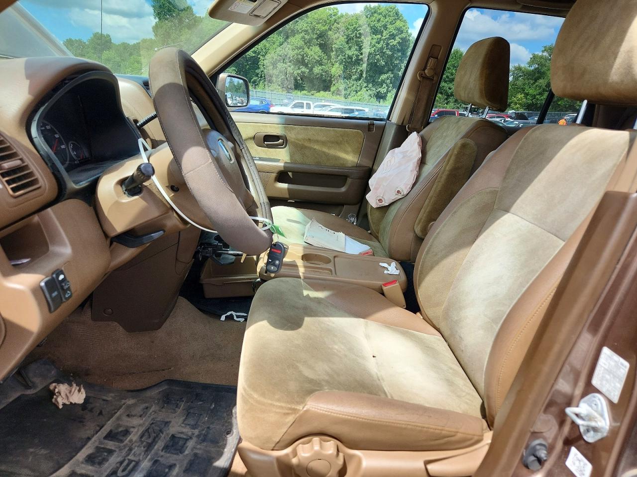 2002 Honda Cr-v Ex Tan vin: JHLRD788X2C093645