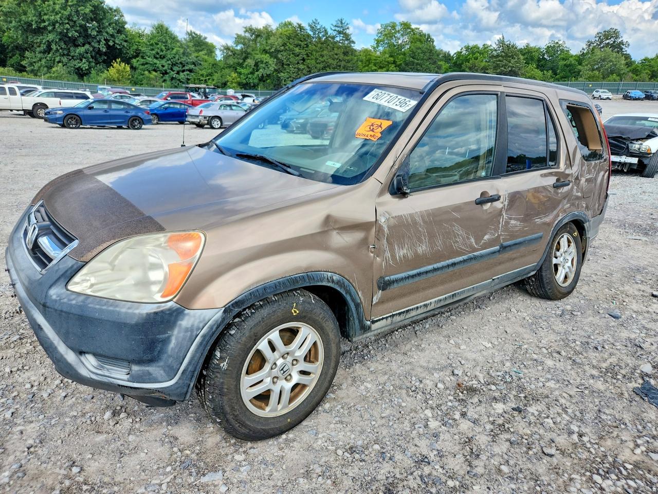 2002 Honda Cr-v Ex Tan vin: JHLRD788X2C093645