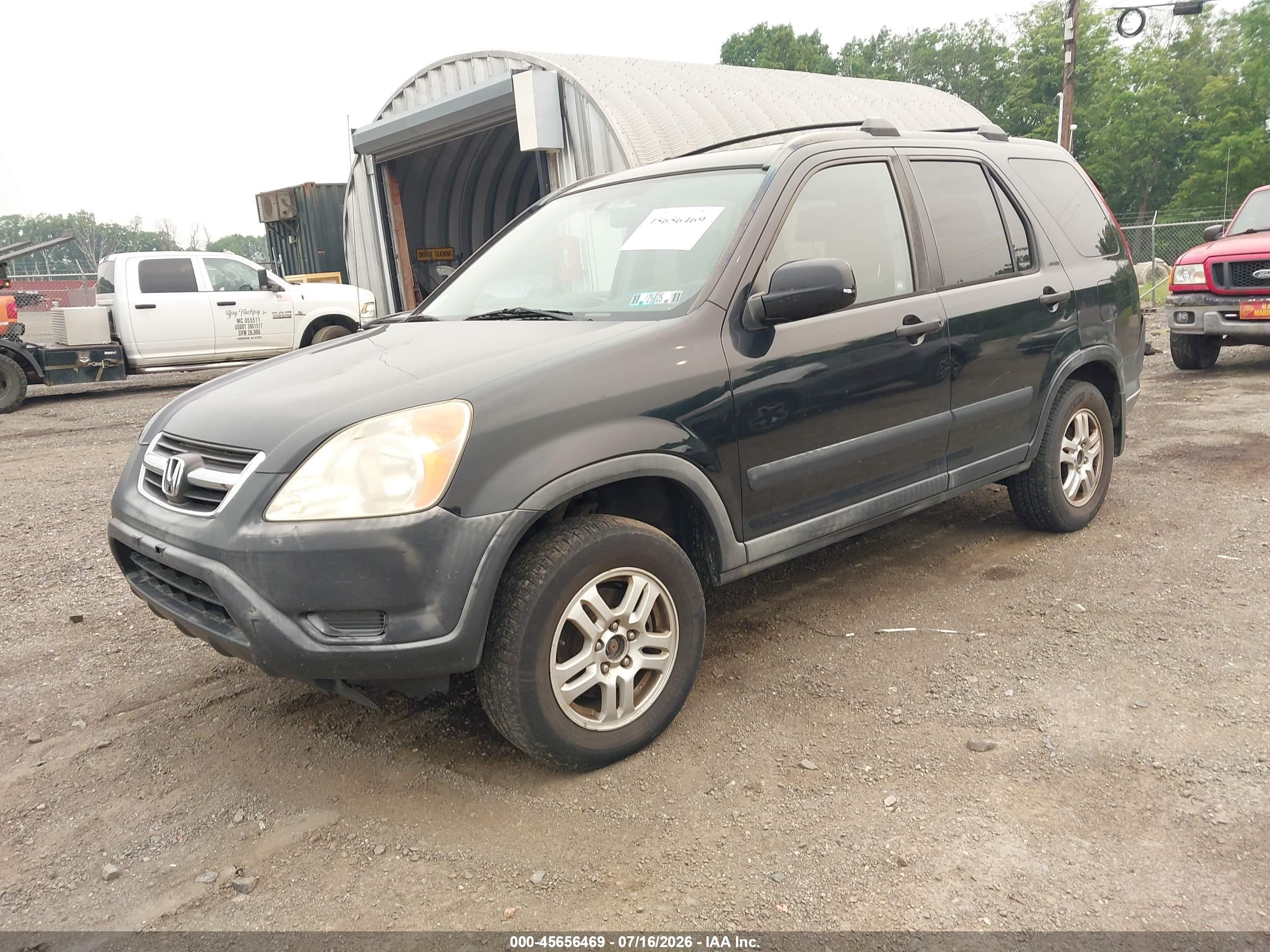 2004 Honda Cr-v Ex Black vin: JHLRD788X4C016874