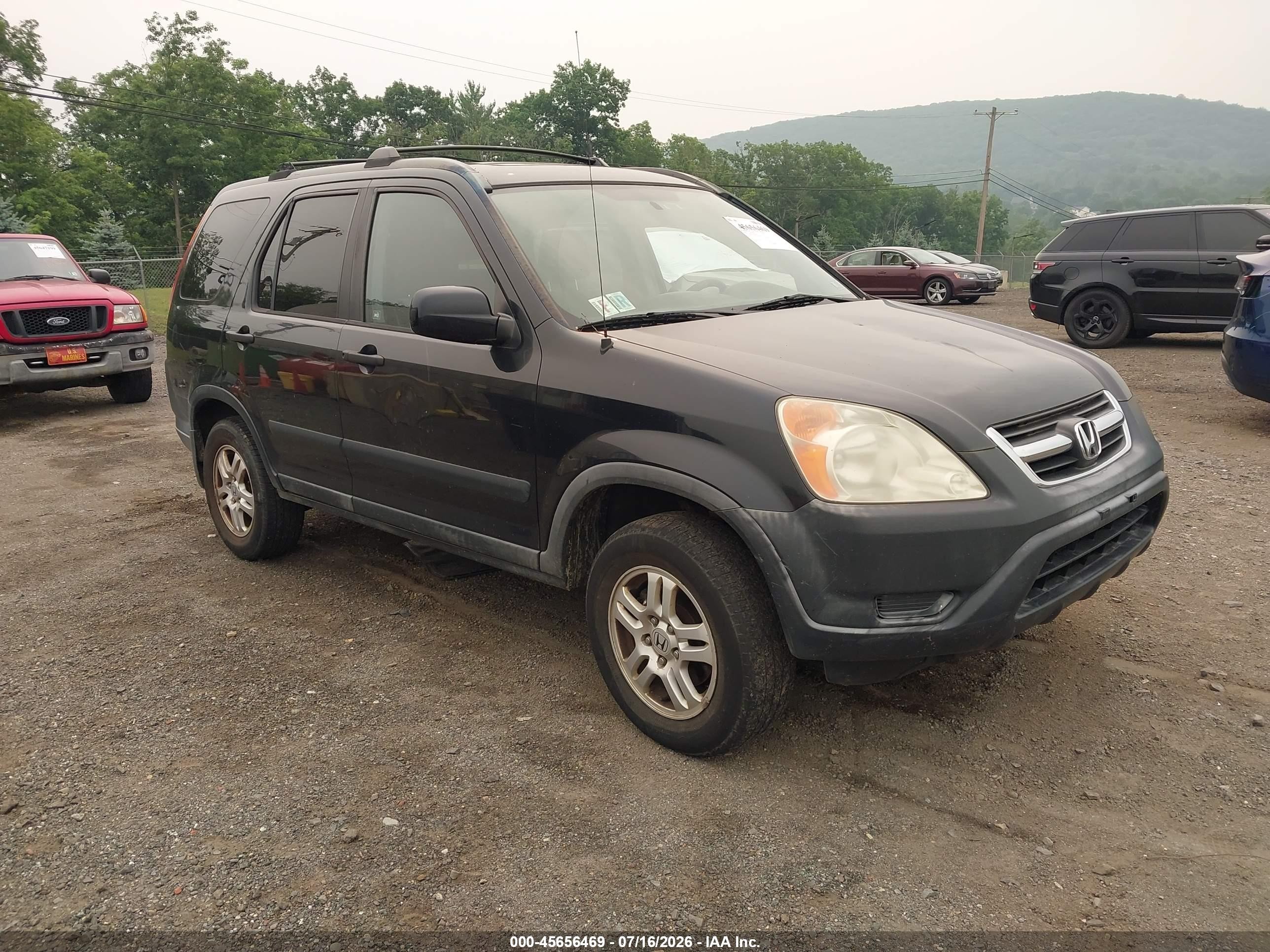 2004 Honda Cr-v Ex Black vin: JHLRD788X4C016874
