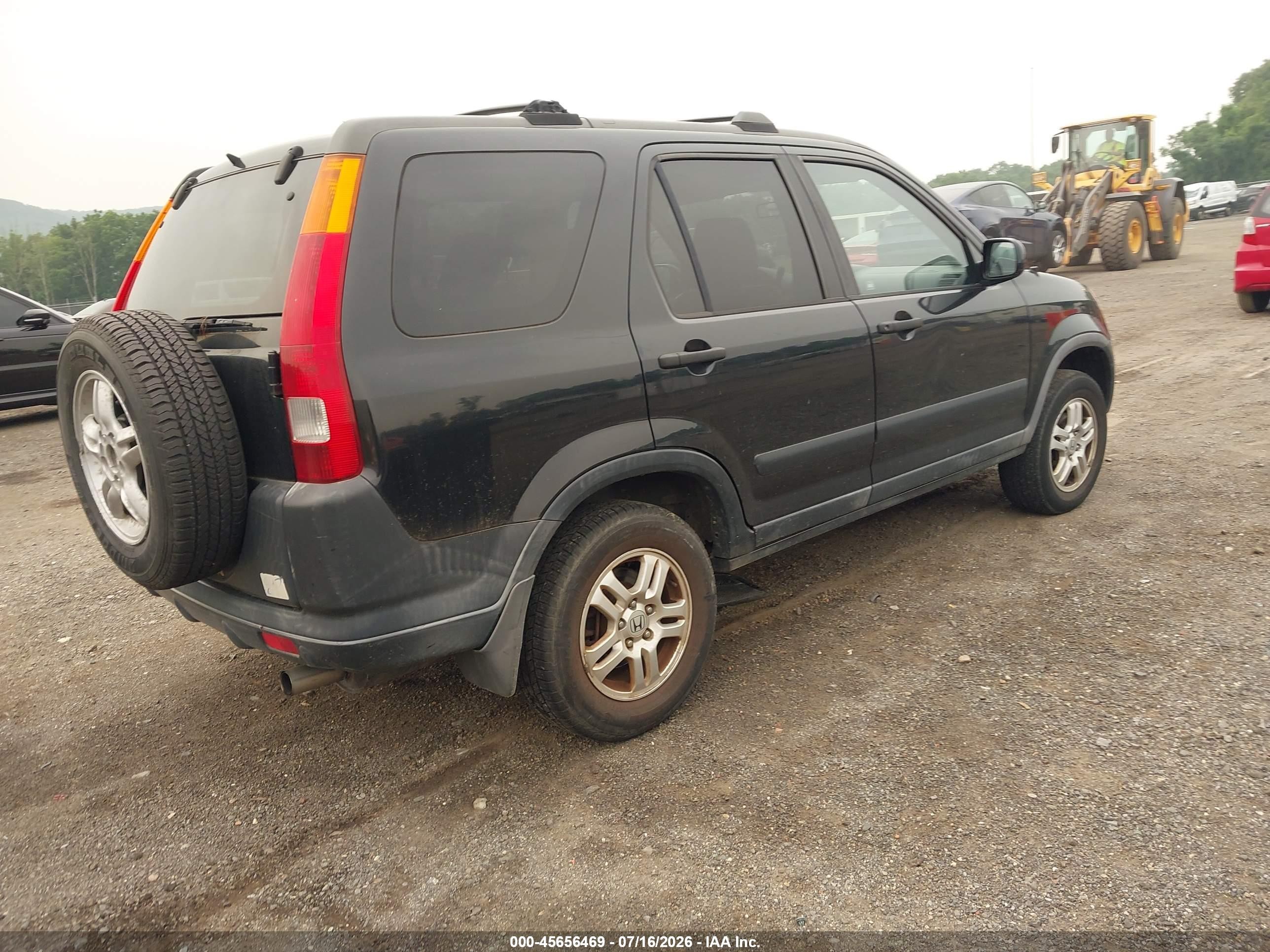 2004 Honda Cr-v Ex Black vin: JHLRD788X4C016874