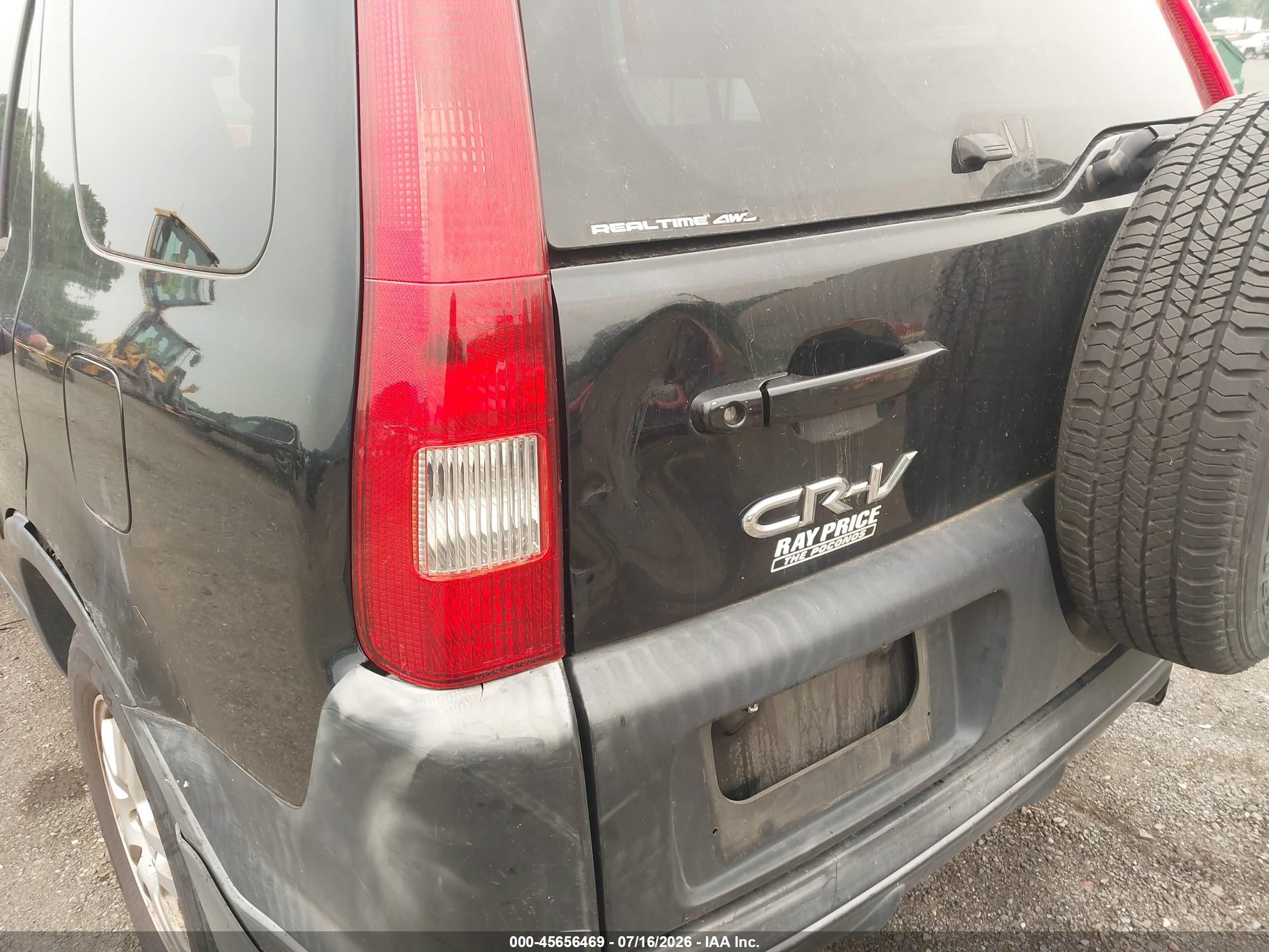 2004 Honda Cr-v Ex Black vin: JHLRD788X4C016874