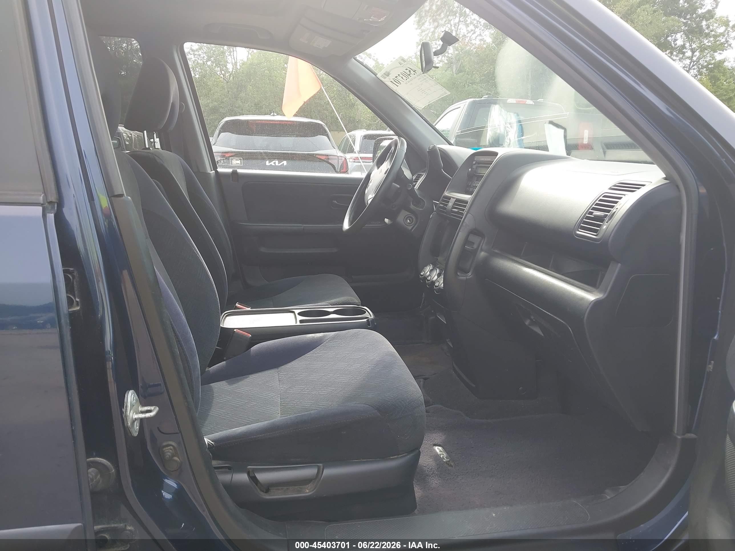 2006 Honda Cr-v Ex Dark Blue vin: JHLRD788X6C017056