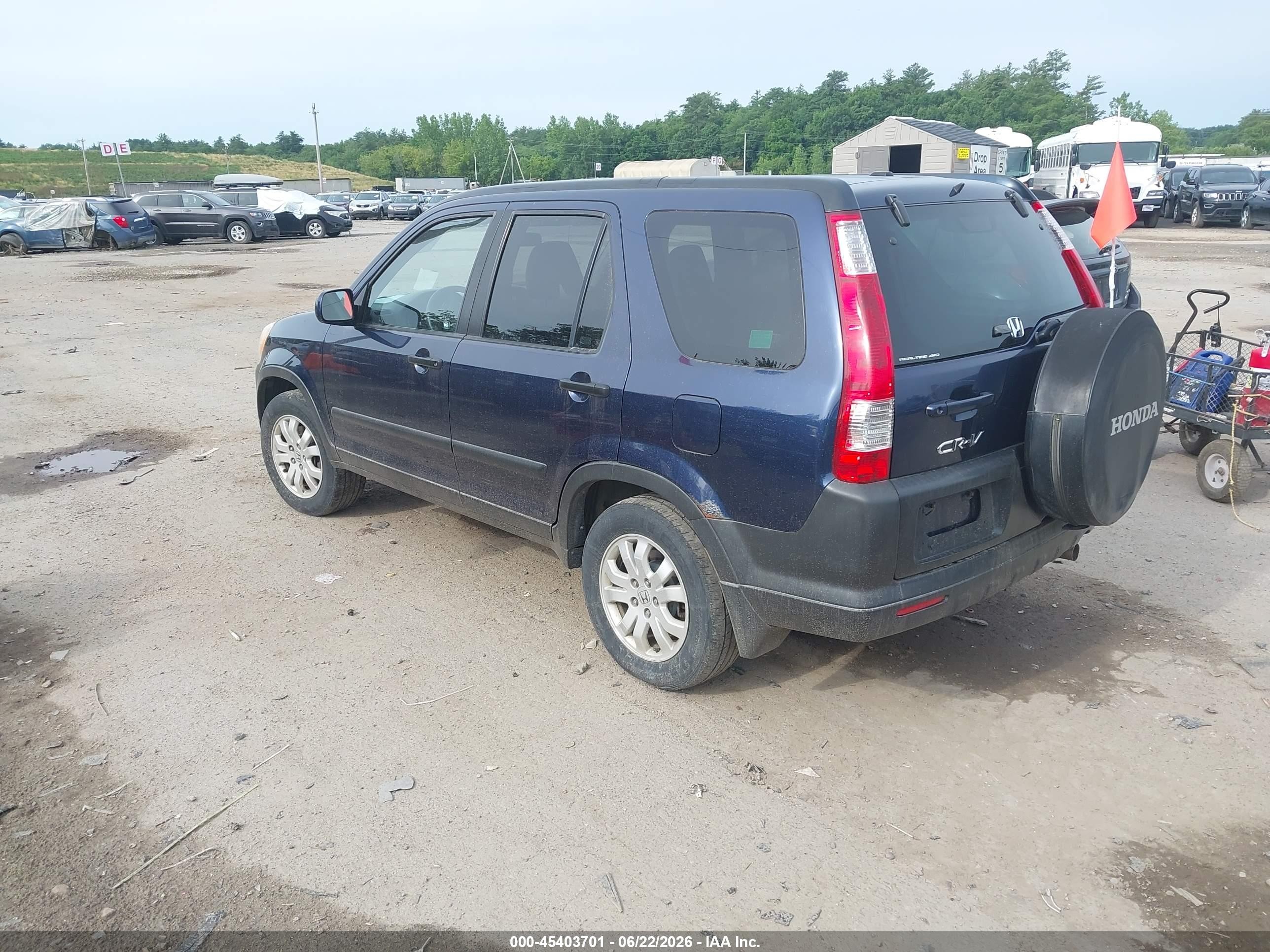 2006 Honda Cr-v Ex Dark Blue vin: JHLRD788X6C017056