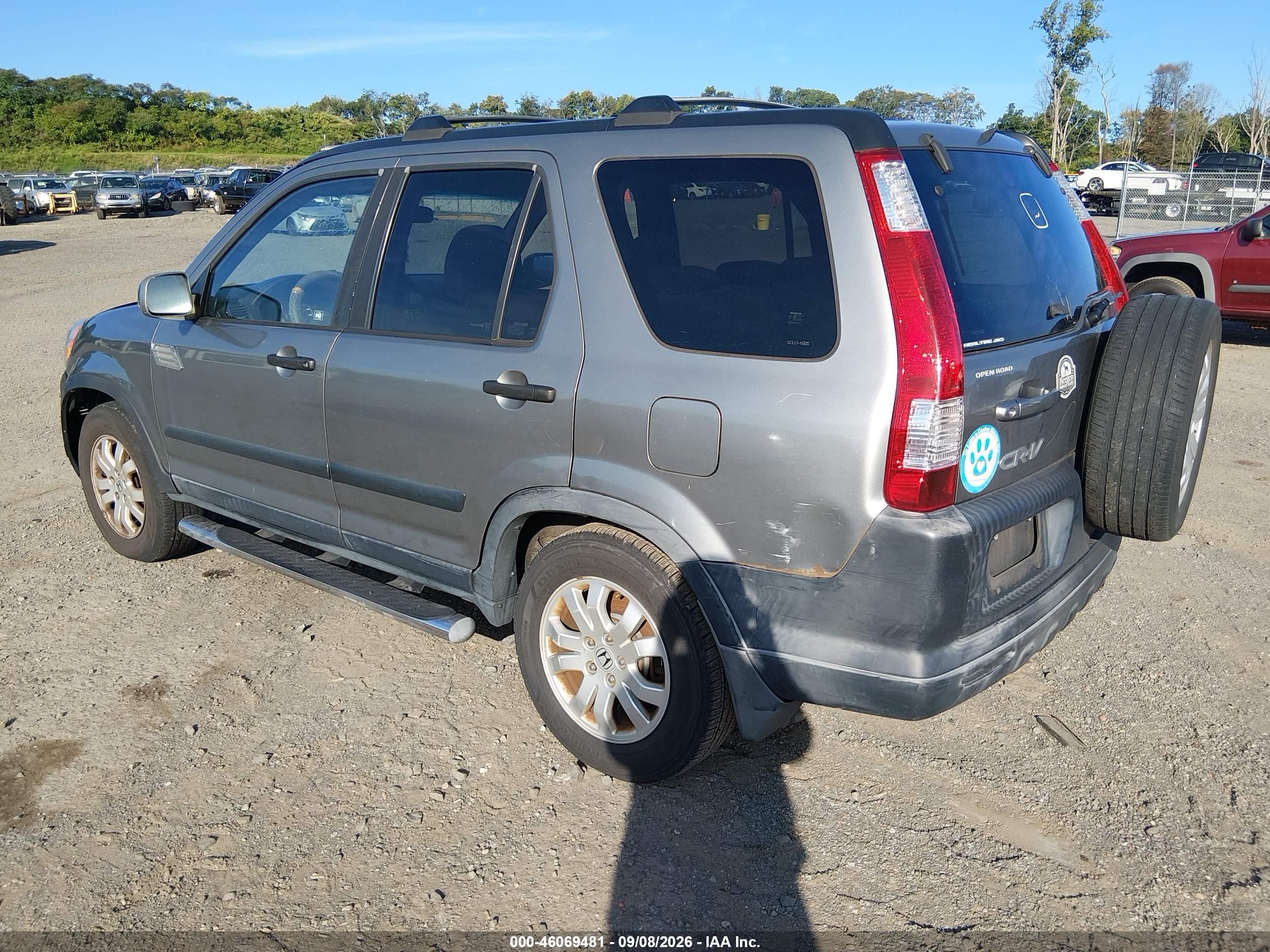 2006 Honda Cr-v Ex Gray vin: JHLRD788X6C034665