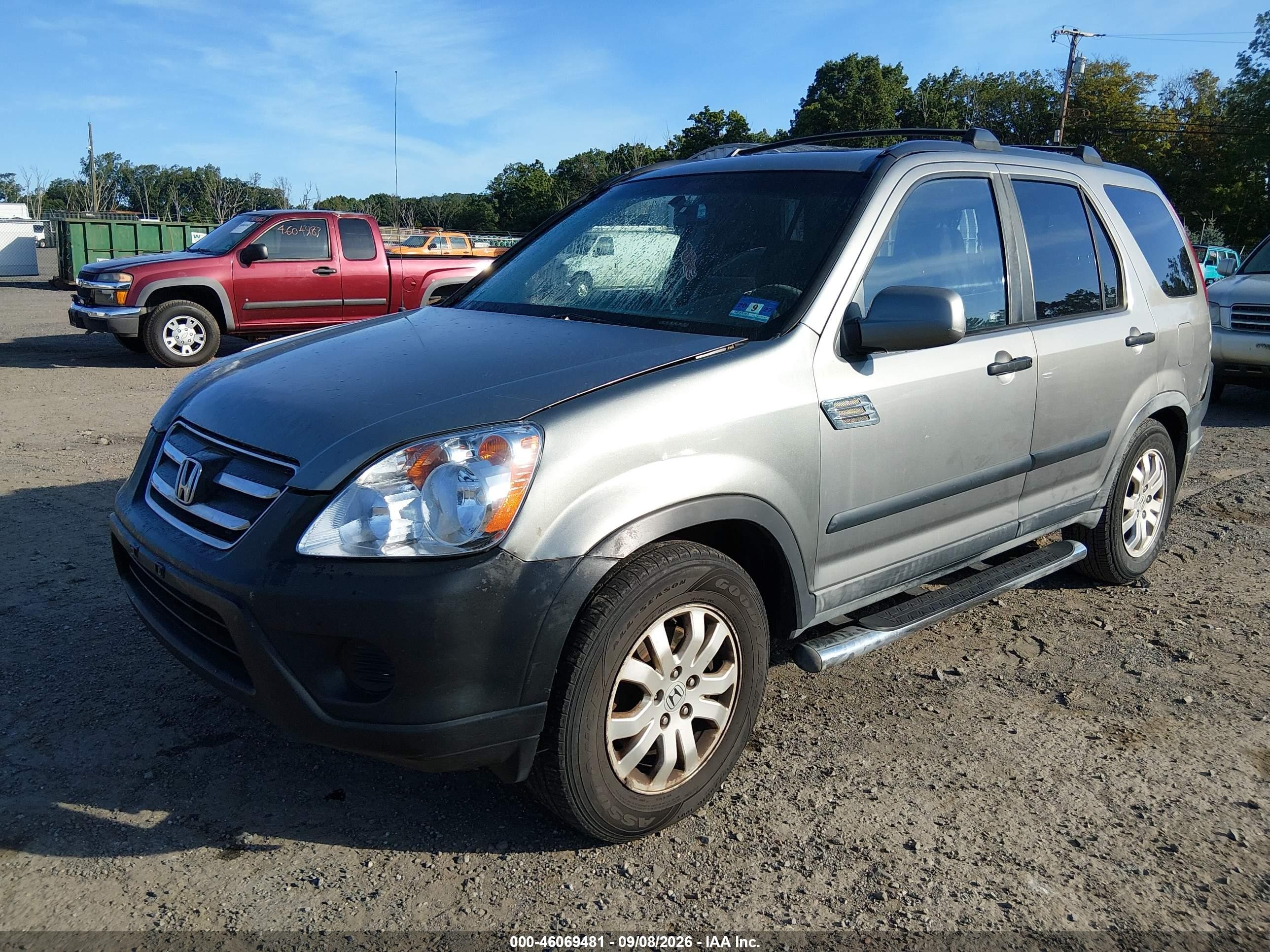 2006 Honda Cr-v Ex Gray vin: JHLRD788X6C034665