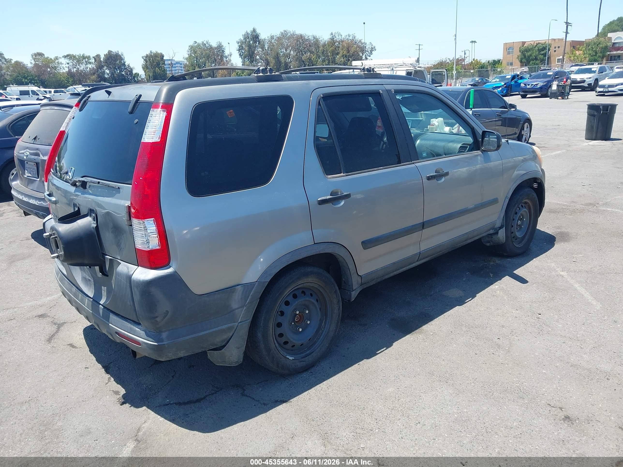 2006 Honda Cr-v Ex Gray vin: JHLRD788X6C045360
