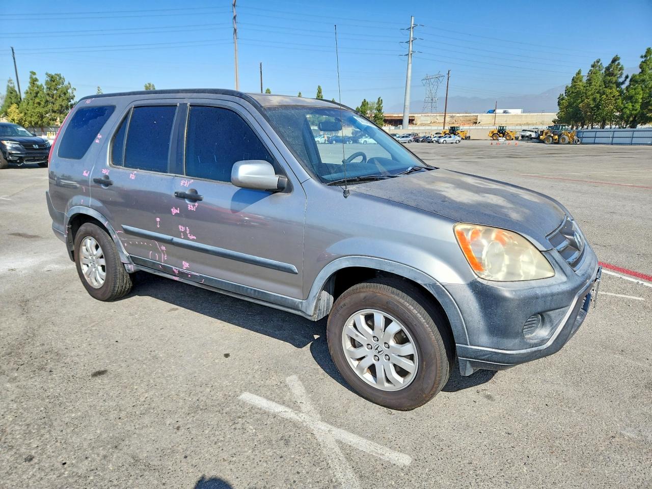 2006 Honda Cr-v Ex Gray vin: JHLRD788X6C052504