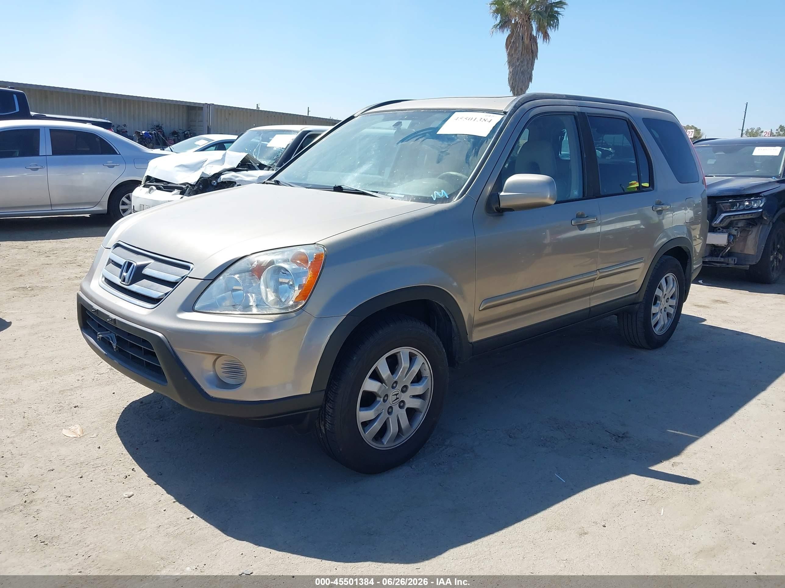 2005 Honda Cr-v Se Gold vin: JHLRD78905C065494
