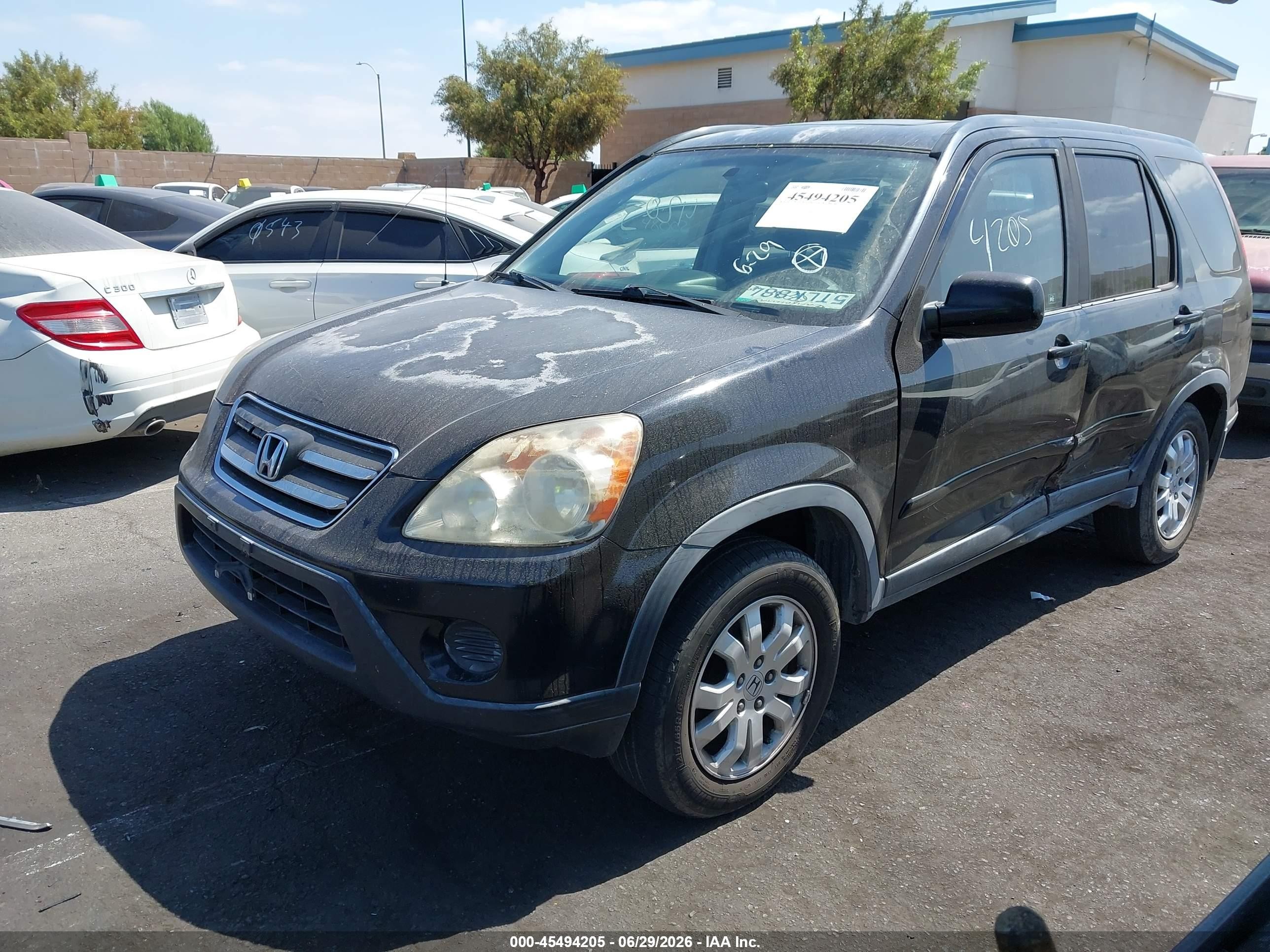 2006 Honda Cr-v Se Black vin: JHLRD78906C021626